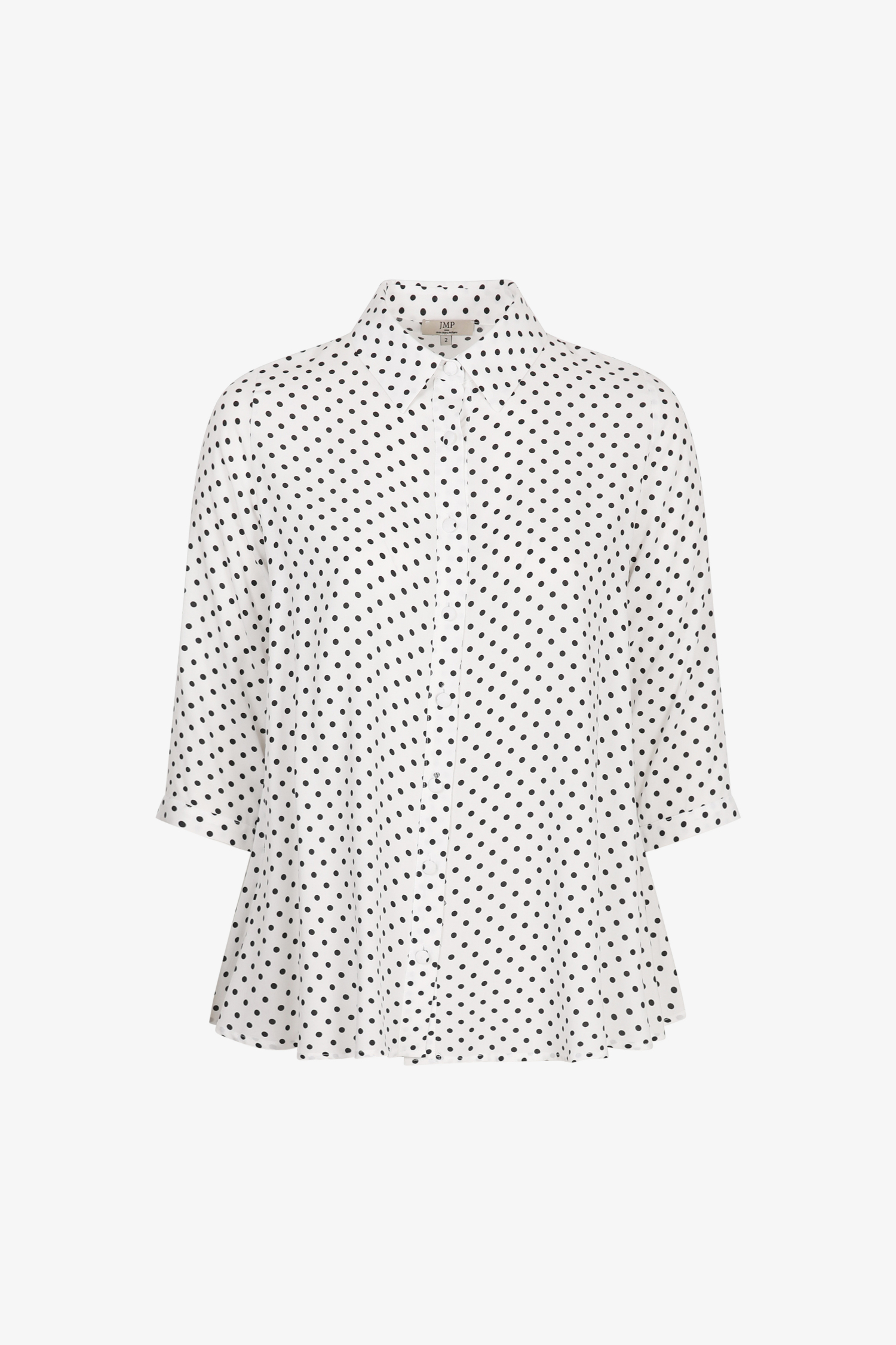 polka dot print trapeze shirt