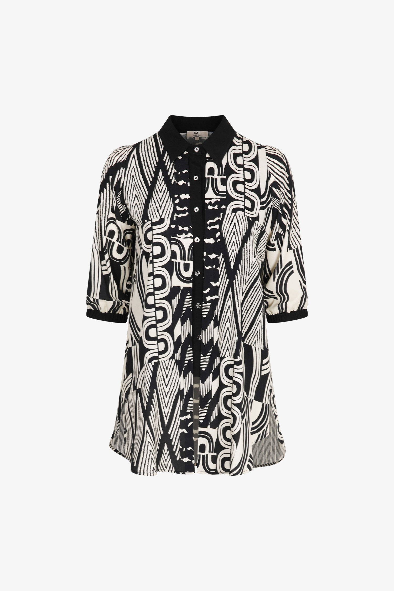 Printed shirt with overlay effect