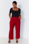 Straight tailored trousers in plain colour