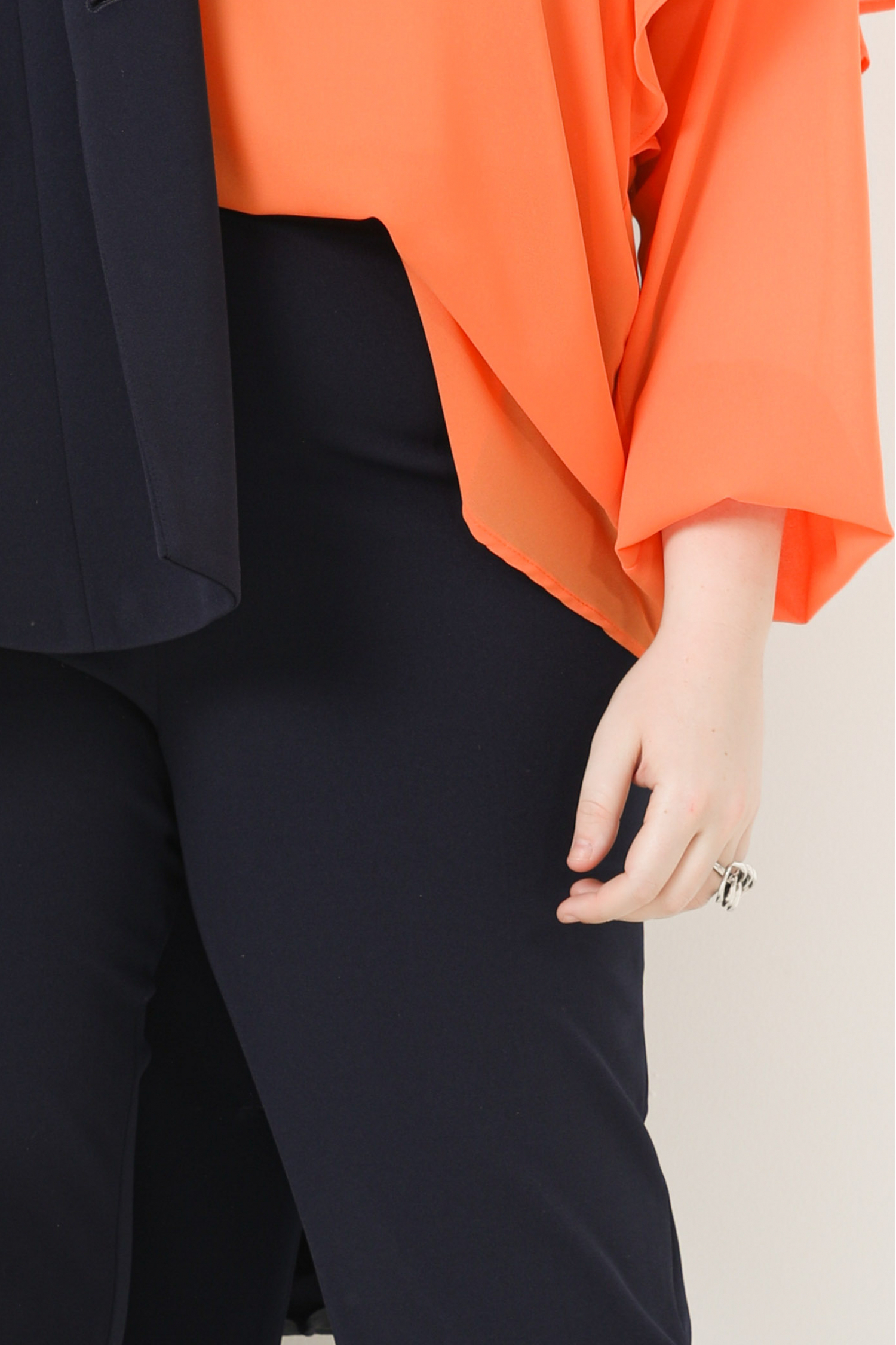 Pantalon tailleur droit uni