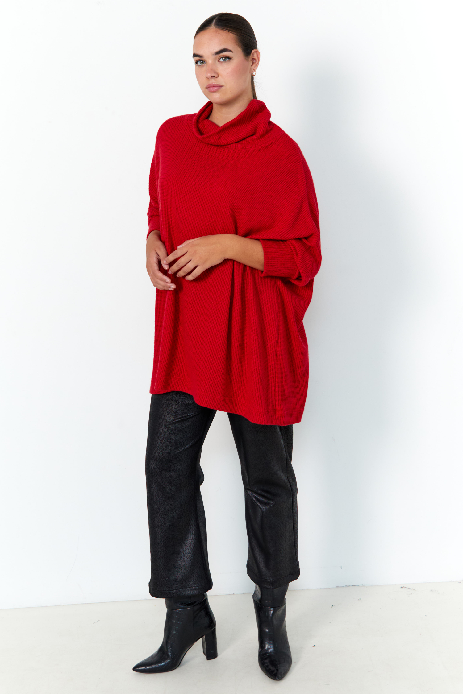 Pull oversize en maille unie