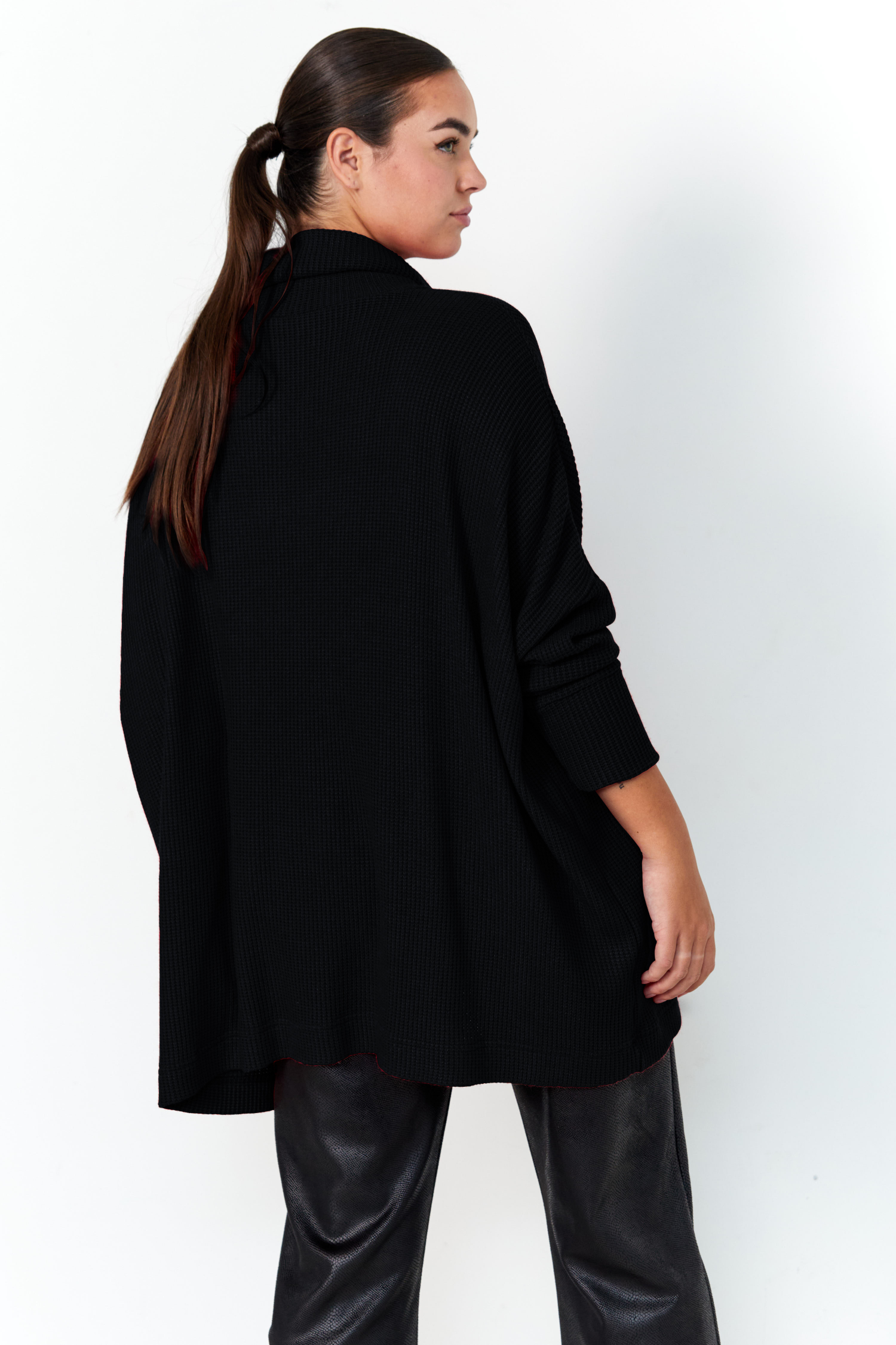 Pull oversize en maille unie