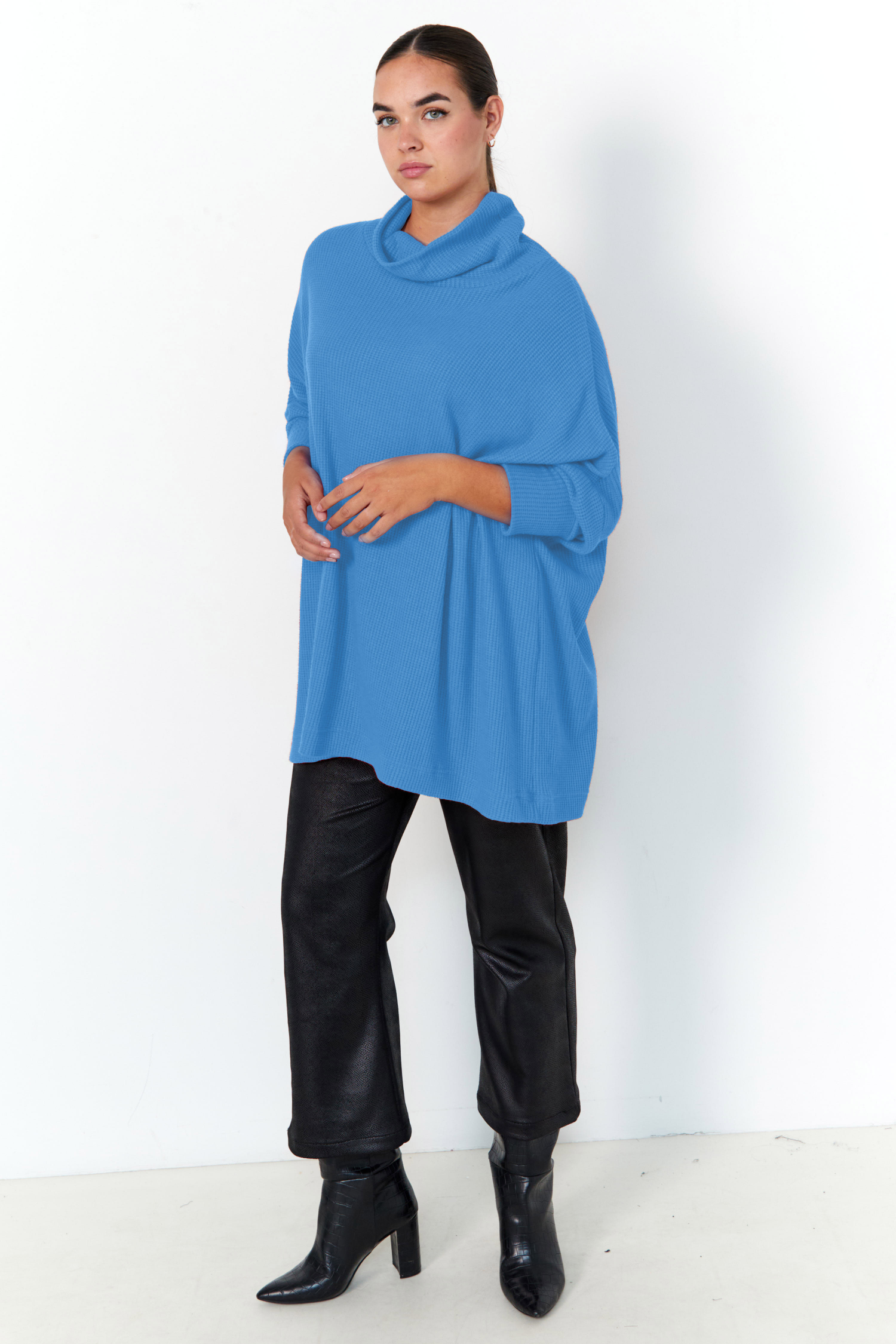 Pull oversize en maille unie