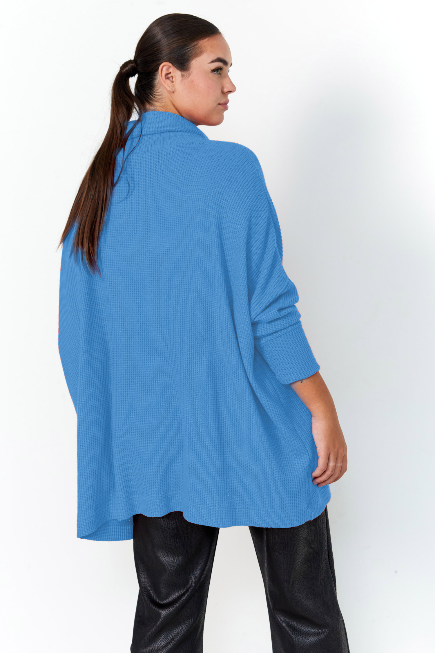 Pull oversize en maille unie