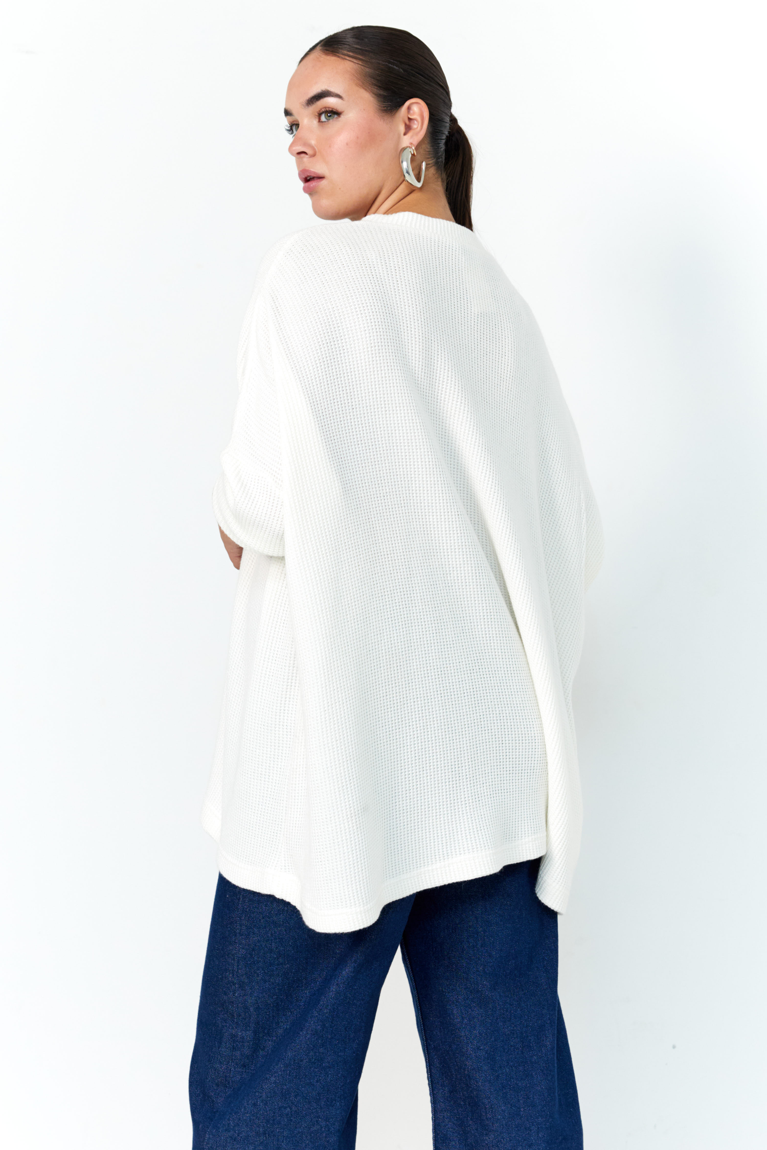 Pull en maille uni oversize