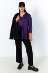 chemise de forme trapèze imprimé en satin viscose