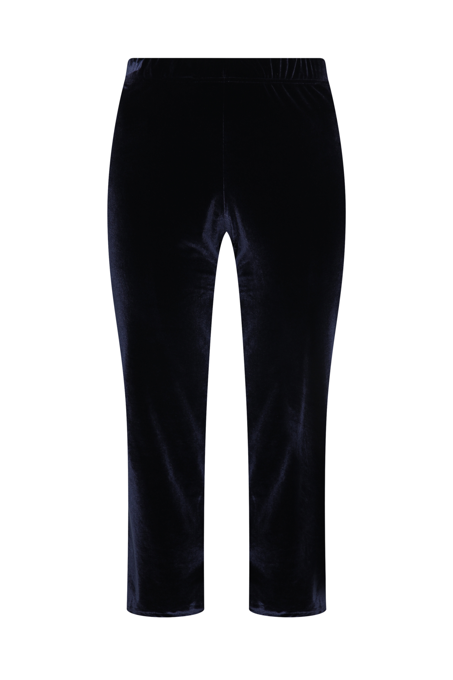 Straight plain velvet pants