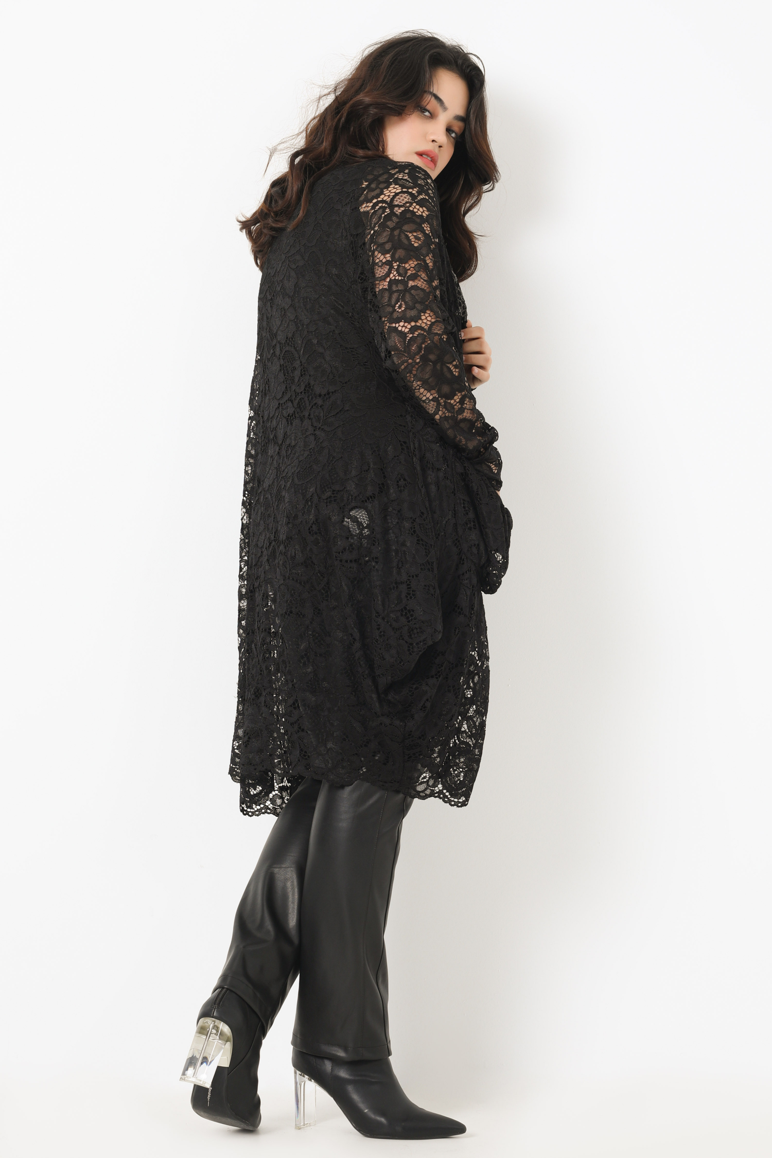 Long lace cardigan