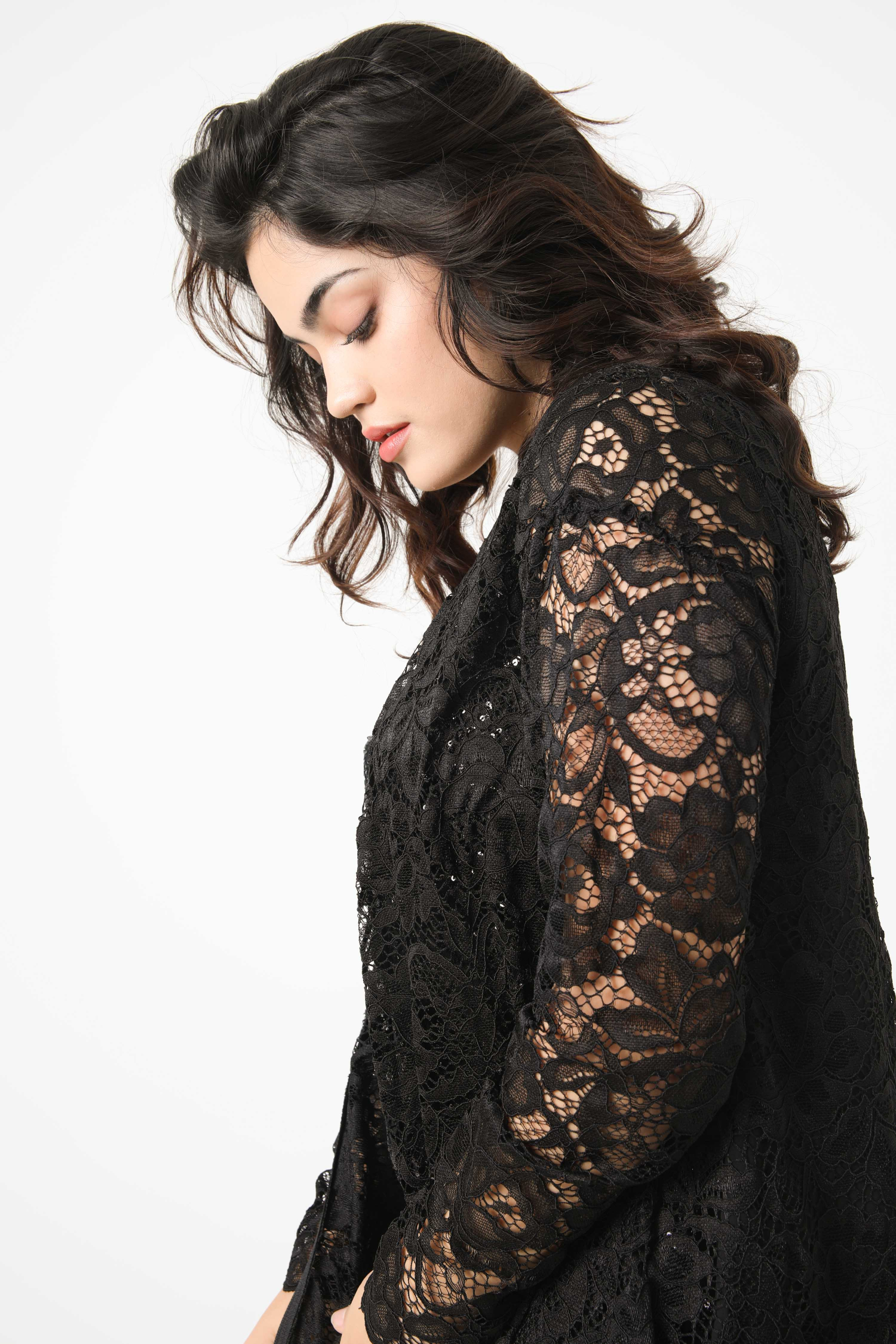 Long lace cardigan