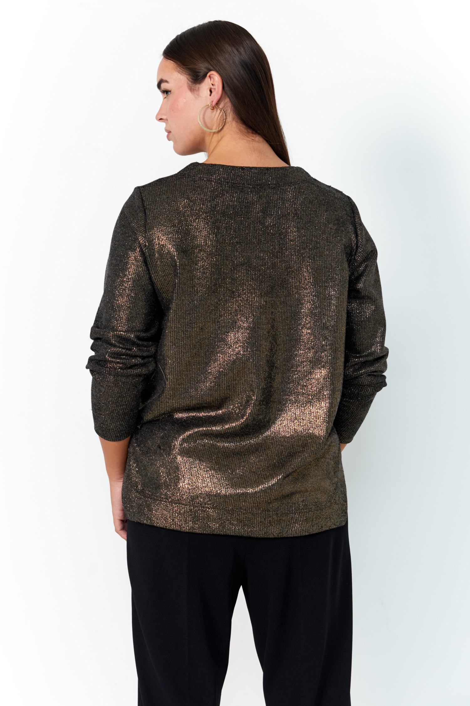 Pull fin en maille lurex