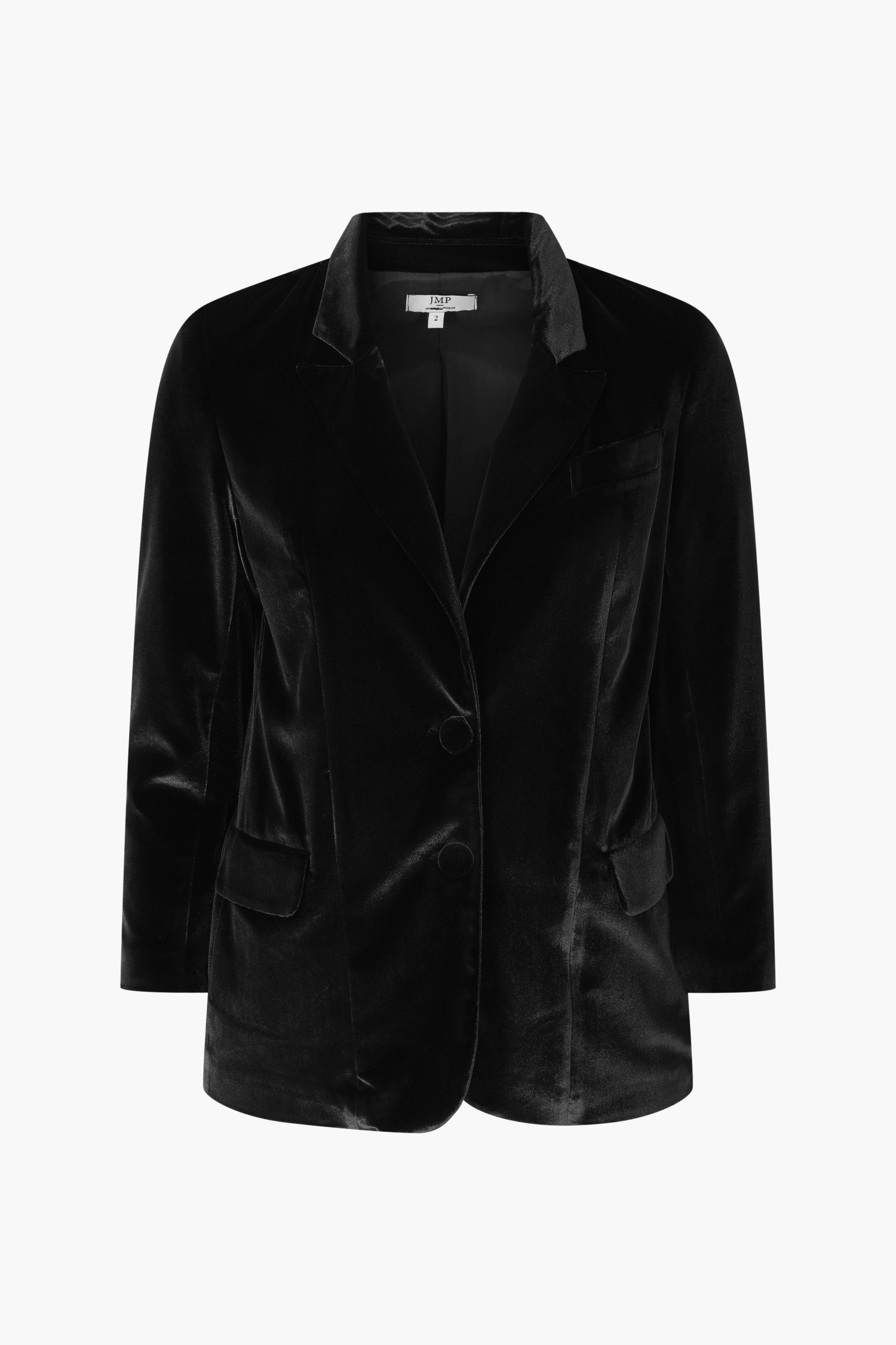 Veste tailleur en velours lisse et strecht 