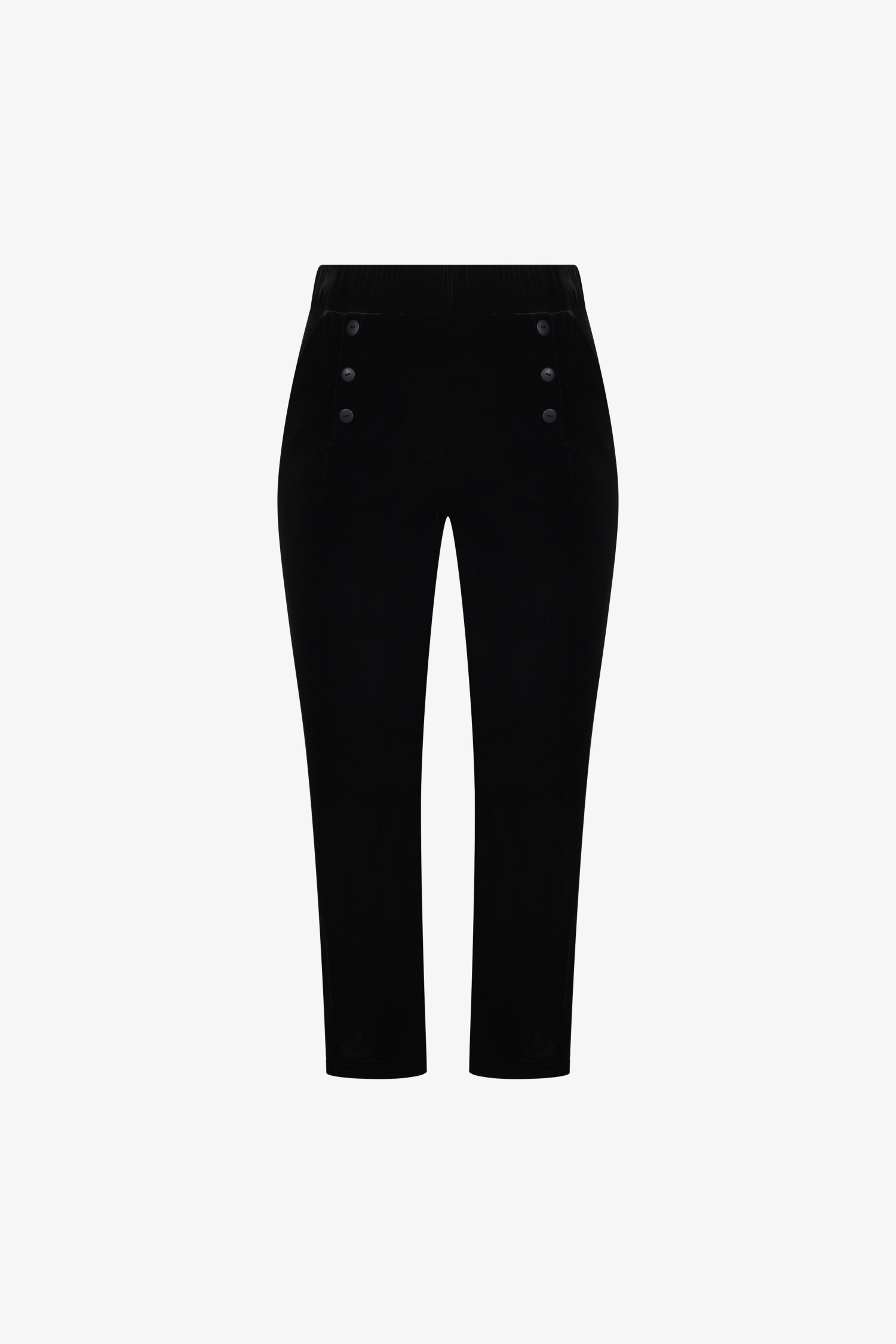 Plain stretch smooth velvet pants