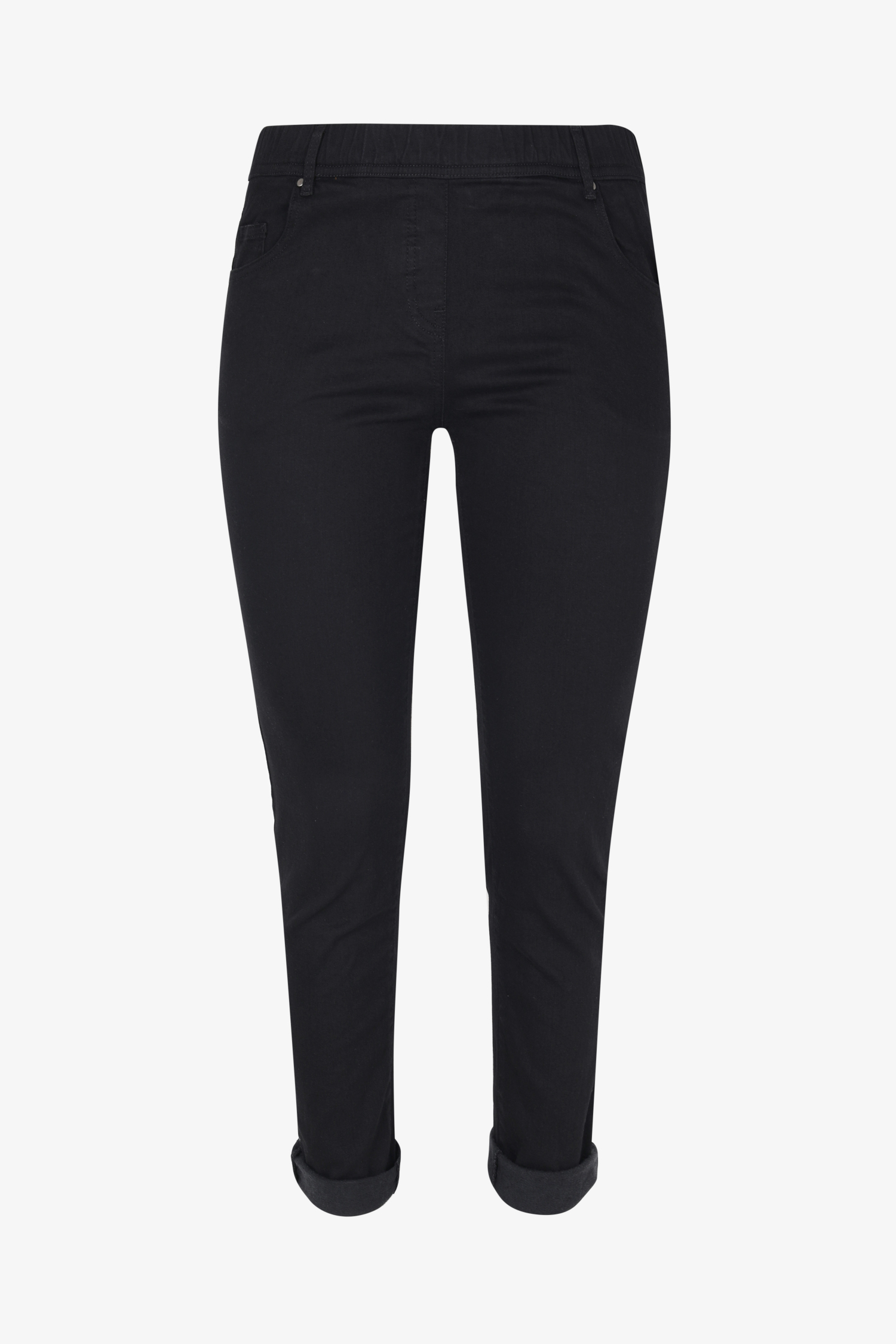 Black denim jeggings