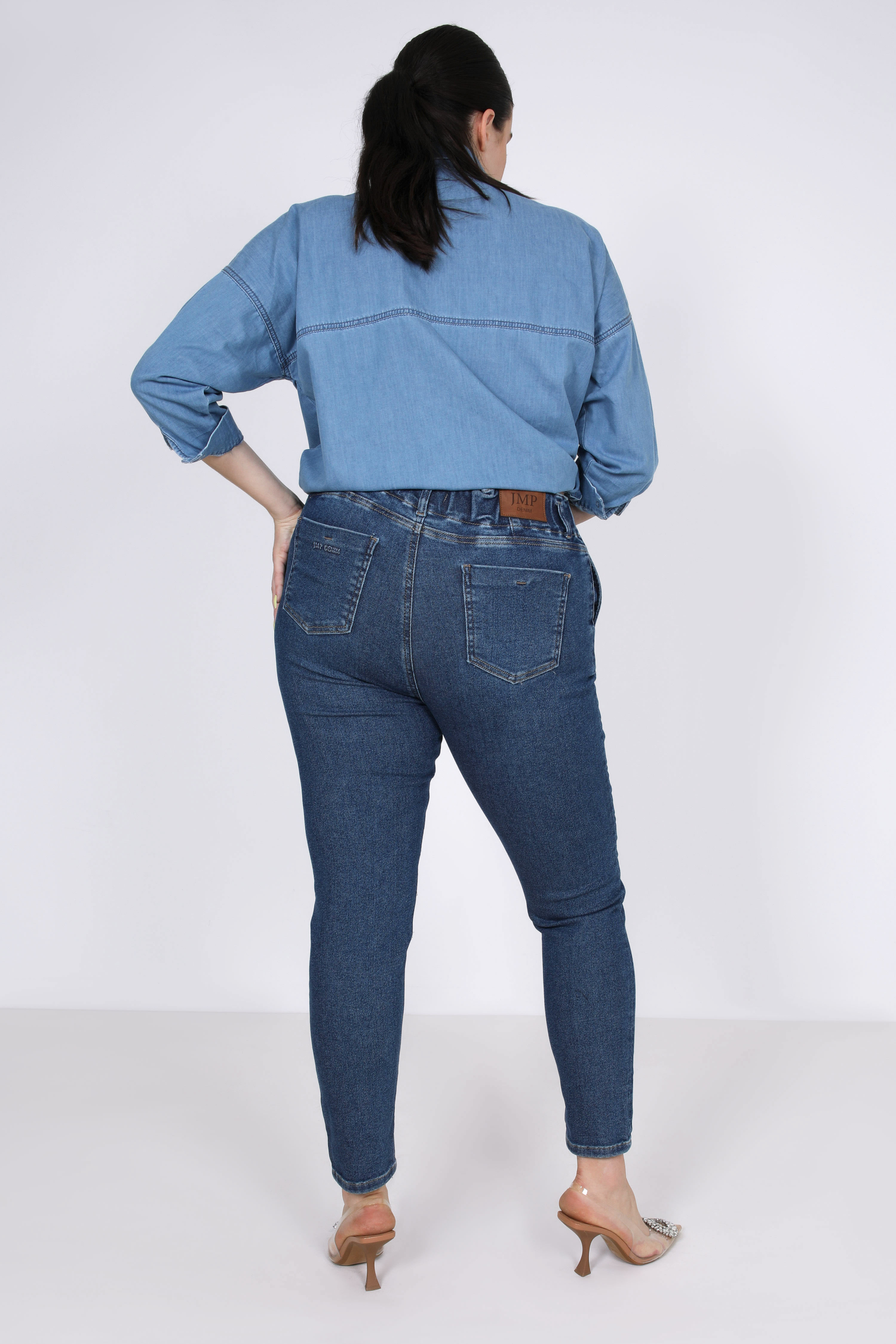 Jeans taille haute 