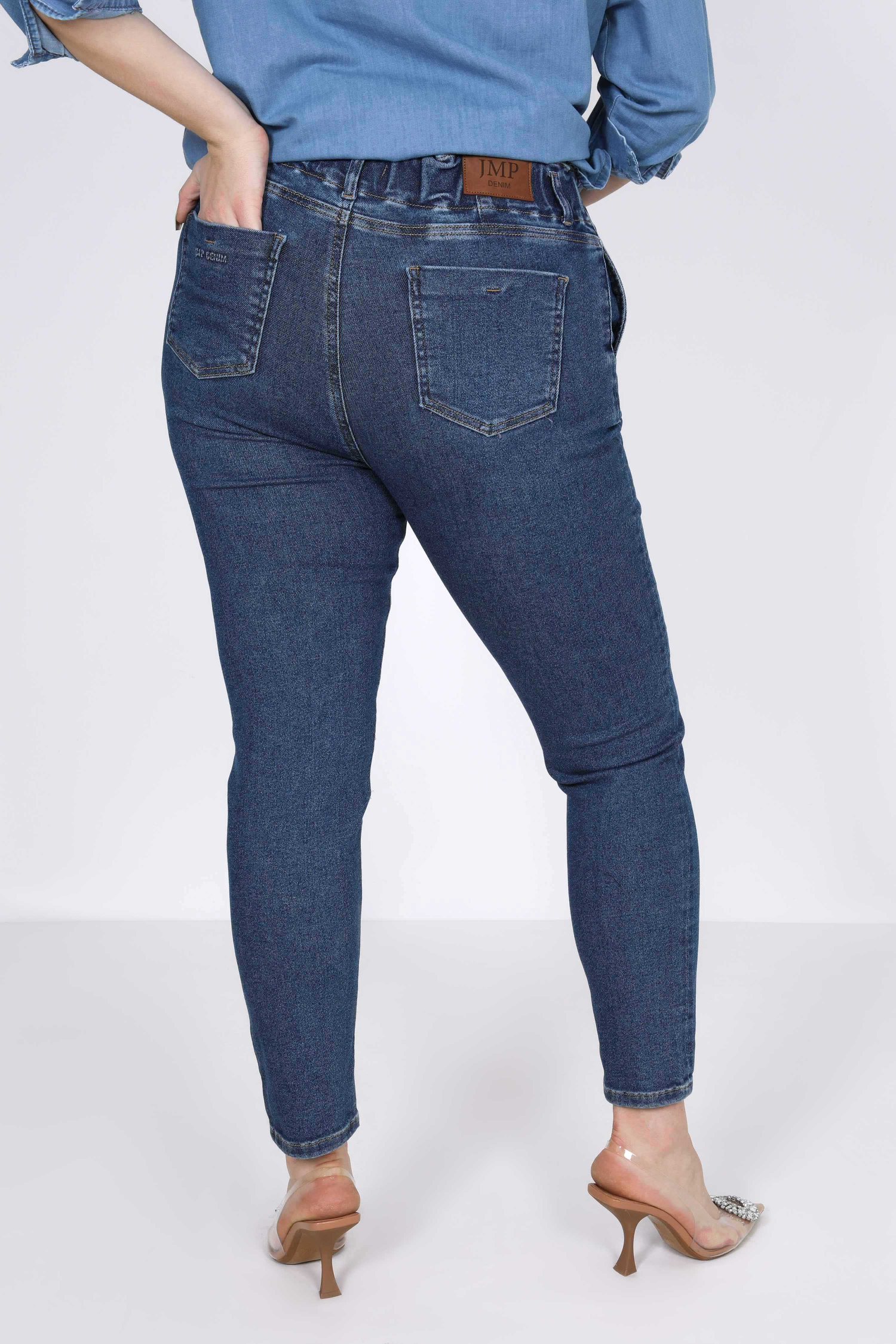Jeans taille haute 