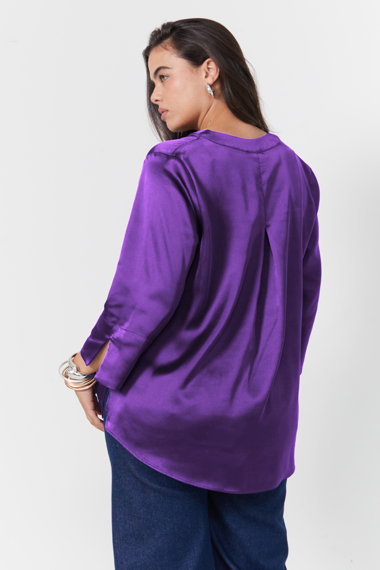 Plain satin blouse