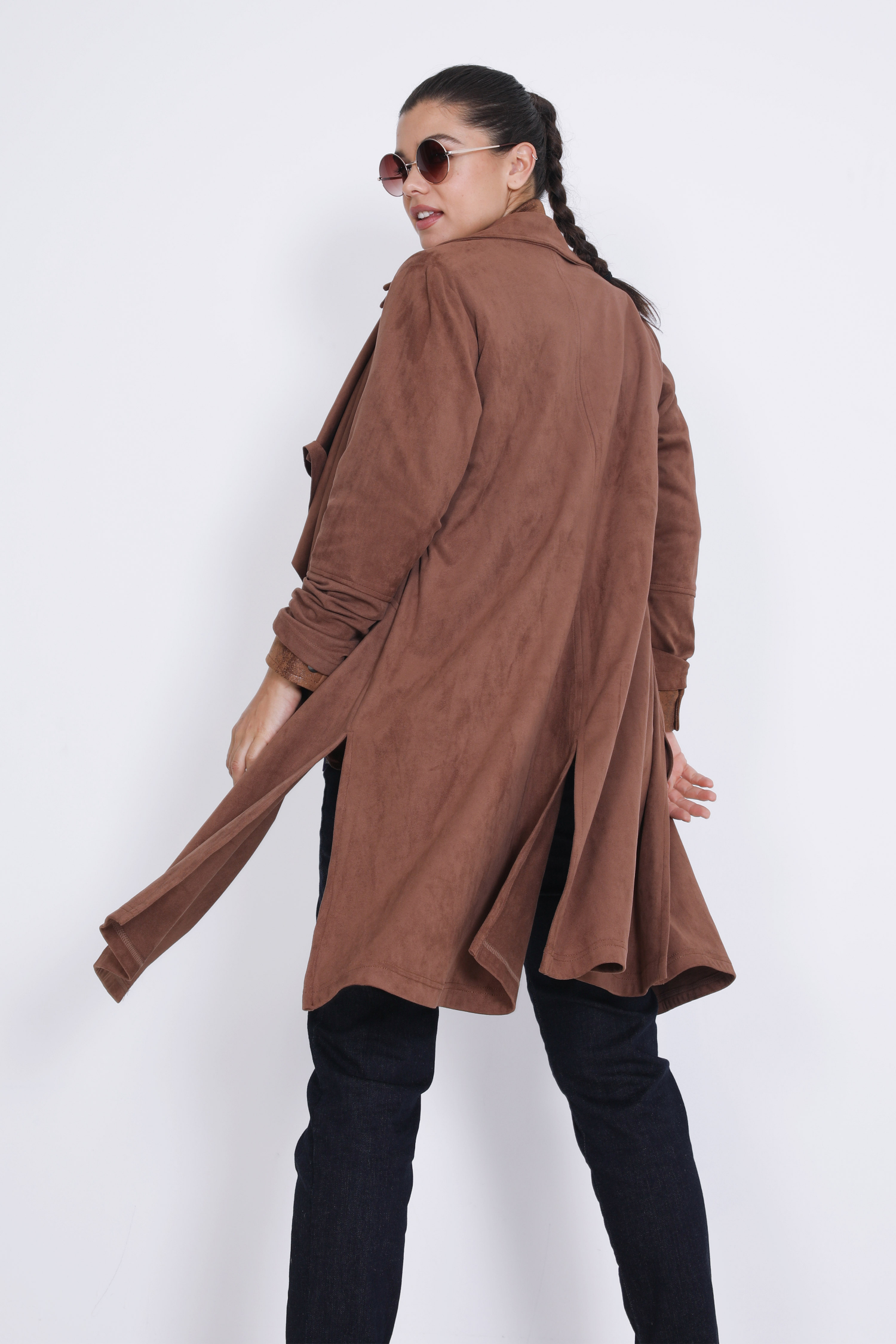 Double-sided long jacket