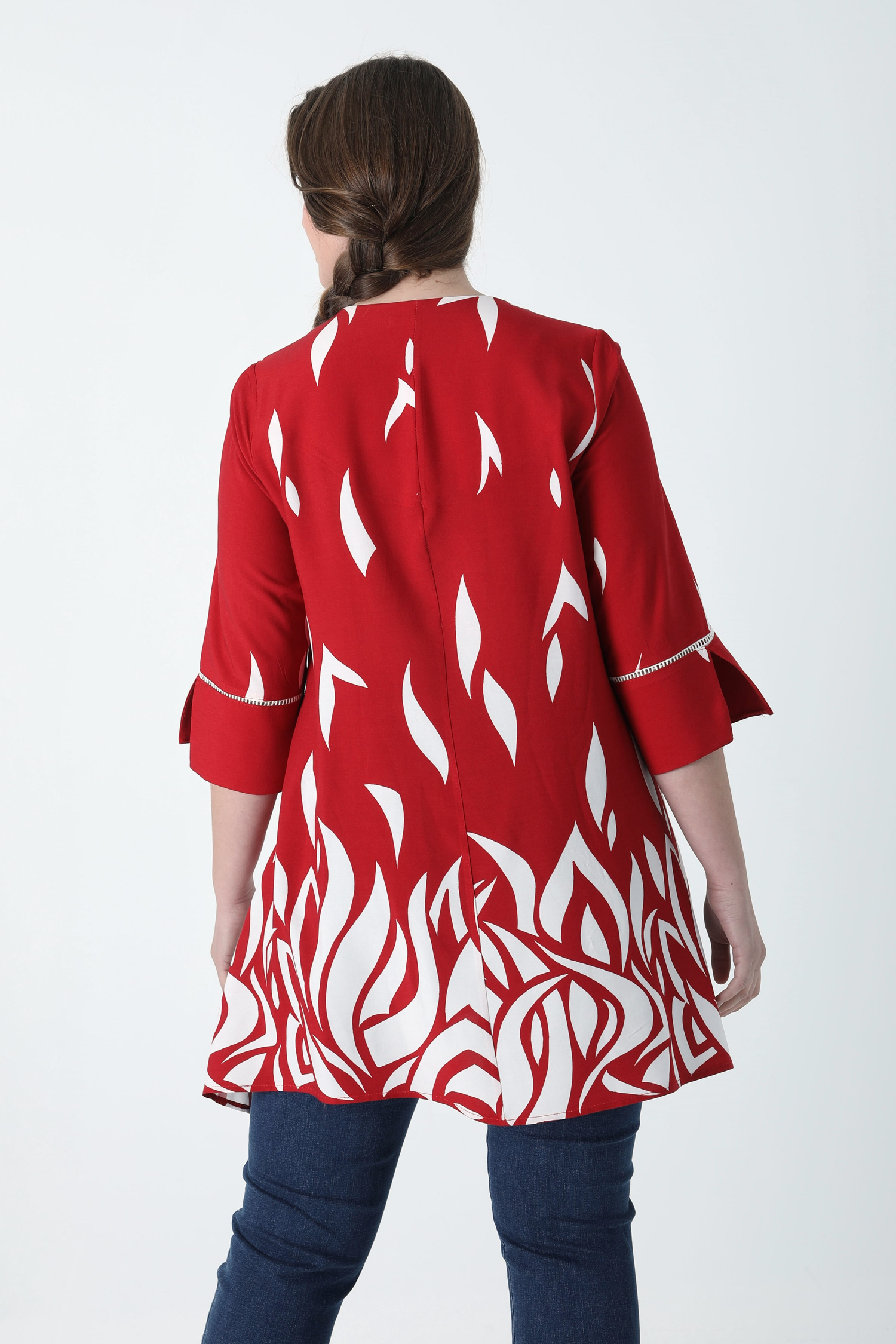 Printed viscose tunic