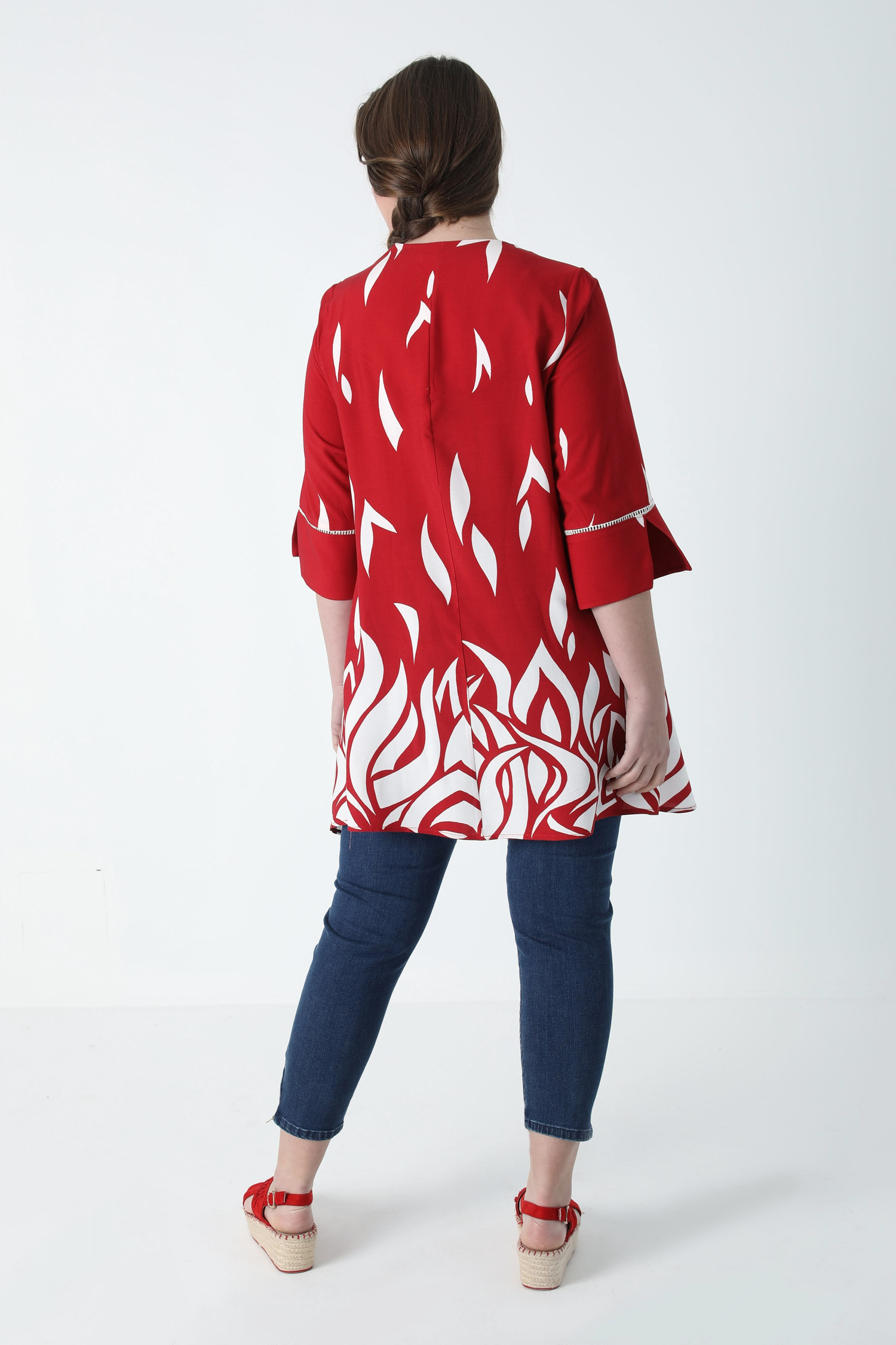 Printed viscose tunic