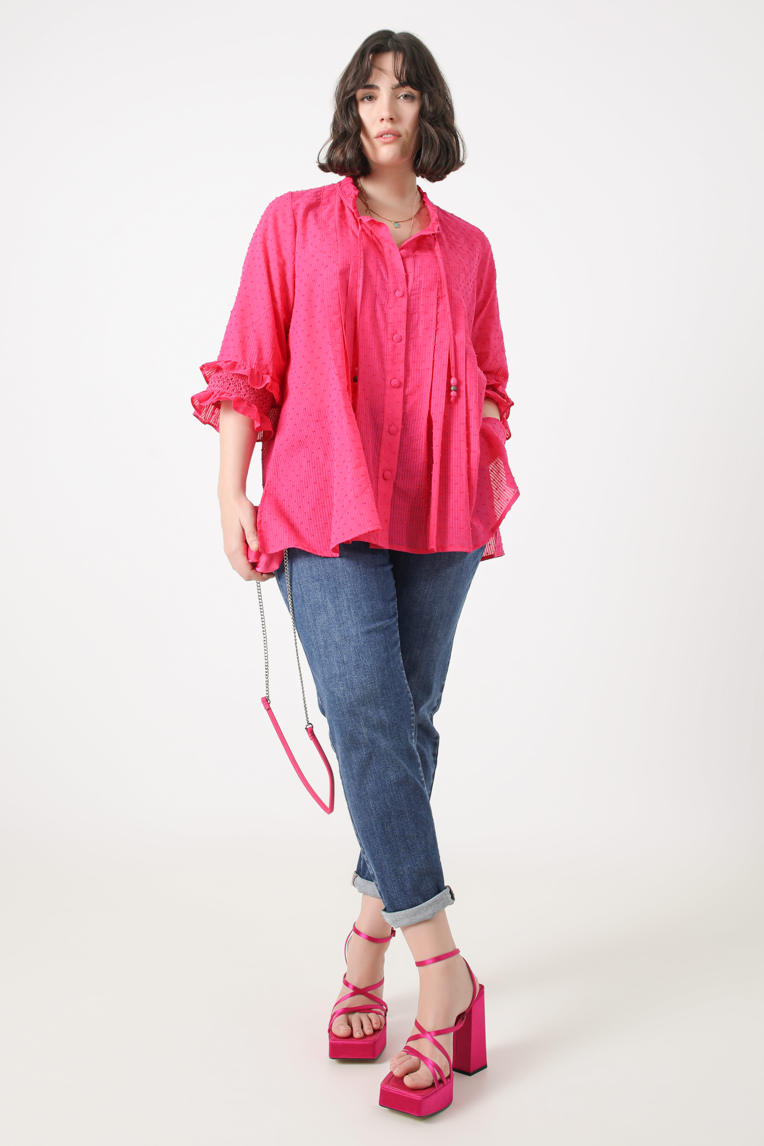 Plumetis trapeze shirt