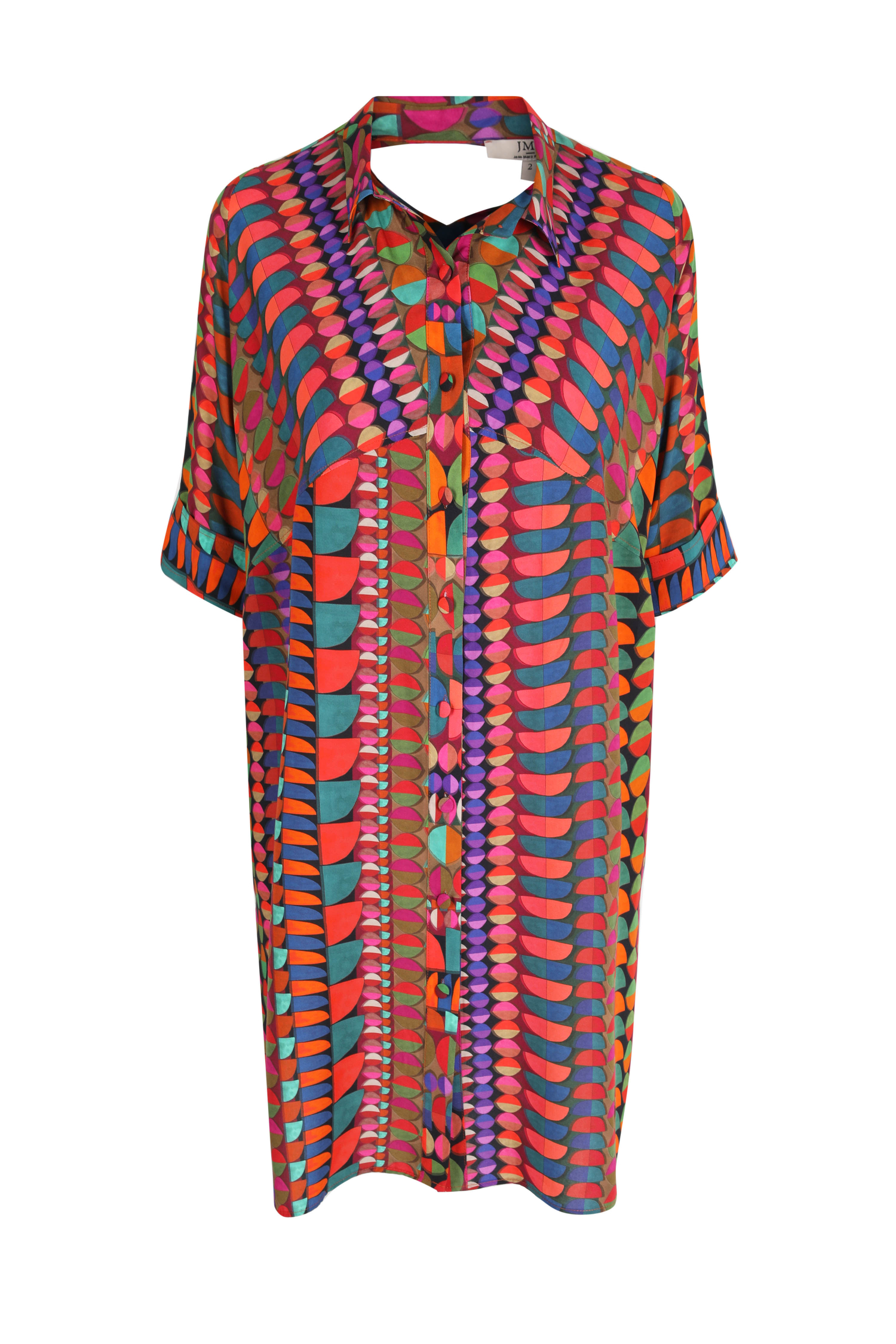 Chemise longue en imprimé effet rayure