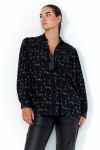 Astro pattern printed viscose shirt