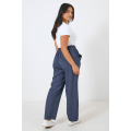 Plain elasticated straight pants 