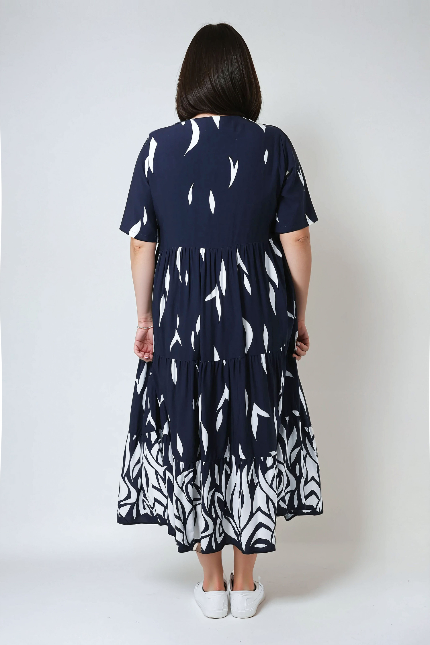 Robe longue en imprimé à base