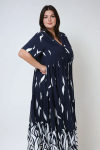 Long dress in printed base