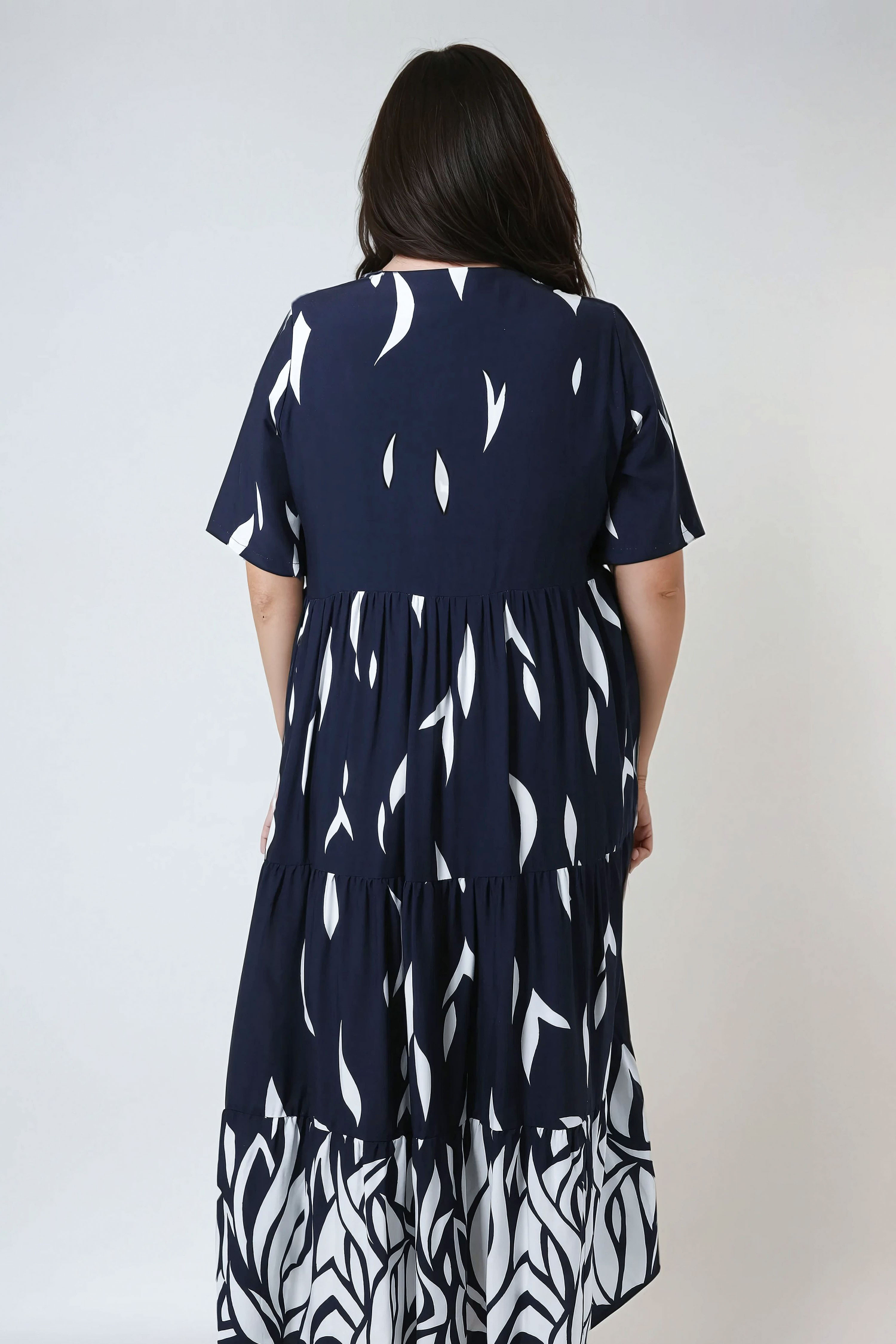 Robe longue en imprimé à base