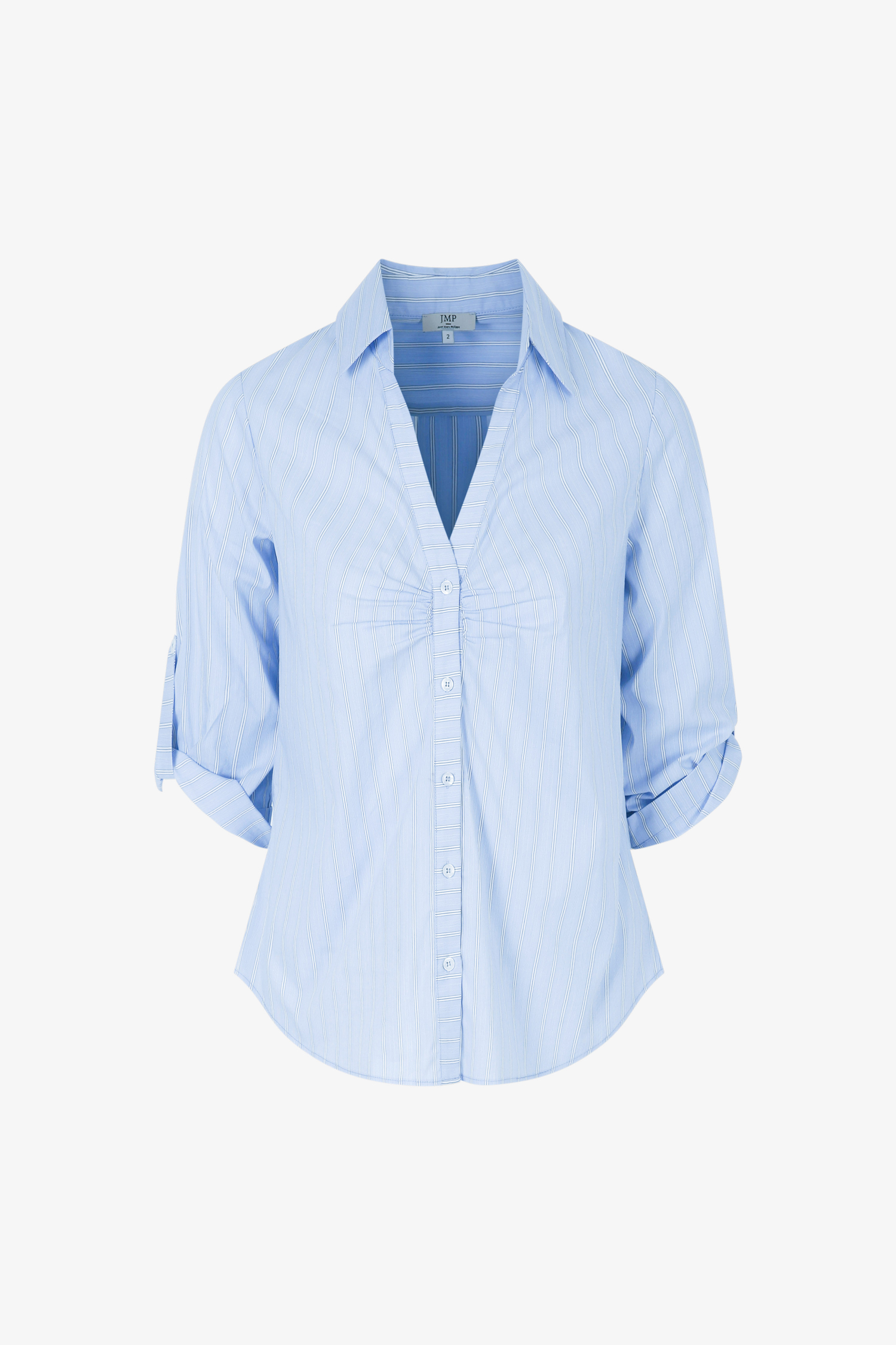 Chemise rayée en popeline de coton souple