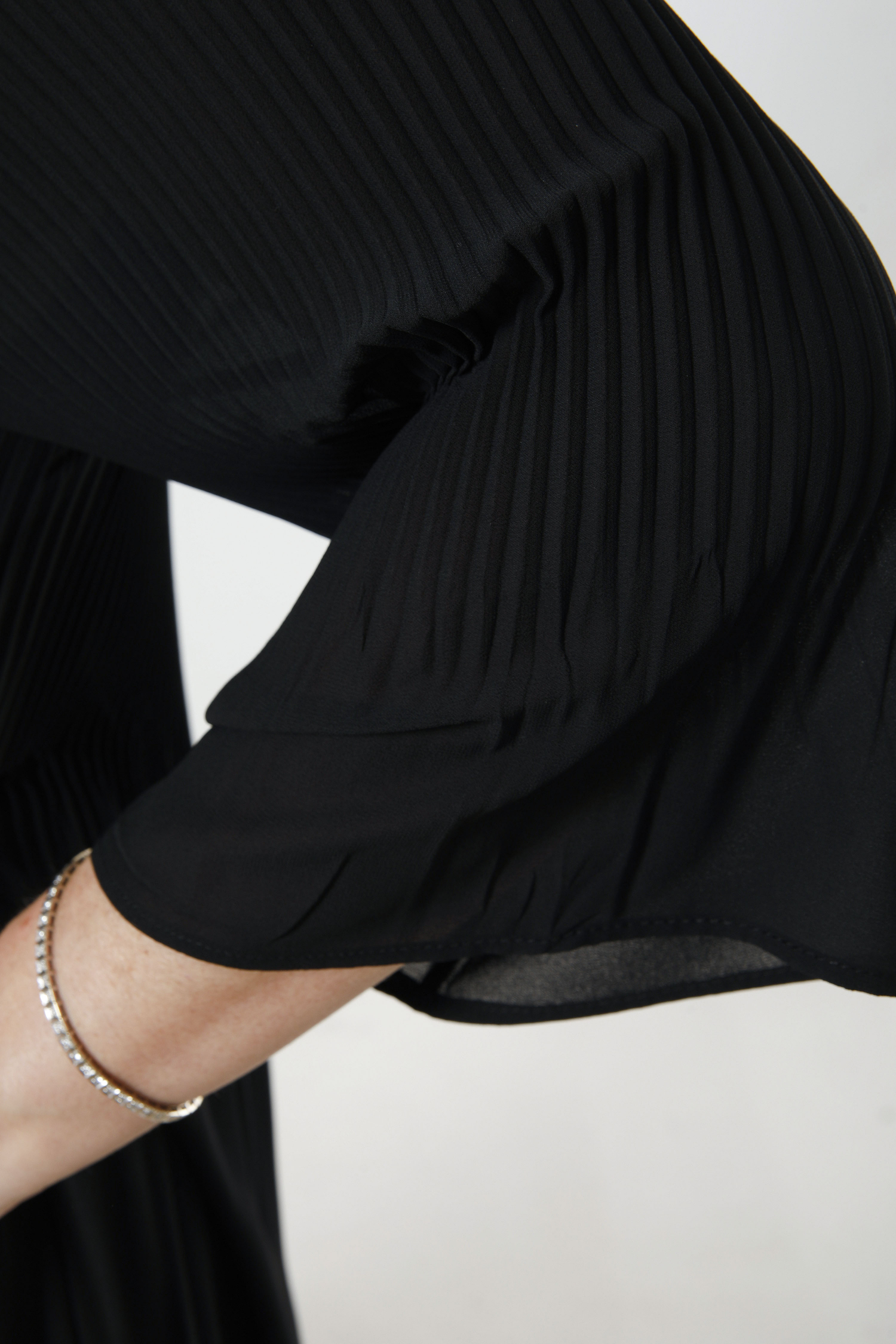 robe plissée en voile uni