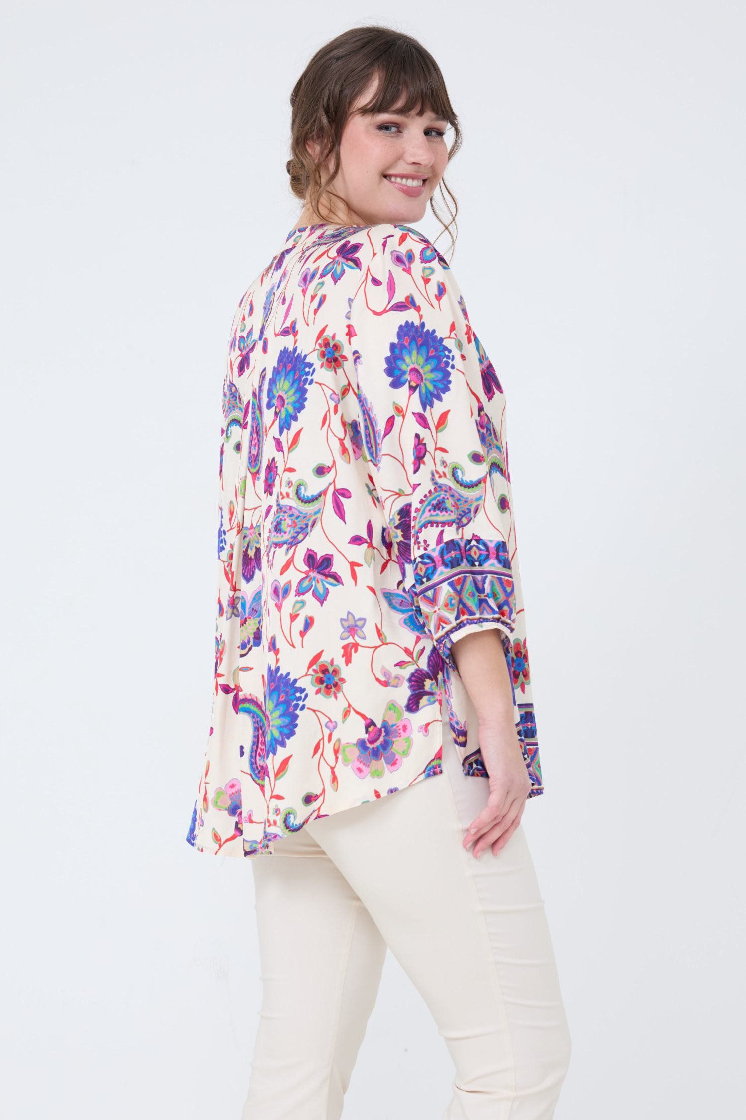 Blouse en imprimé avec effet de base.