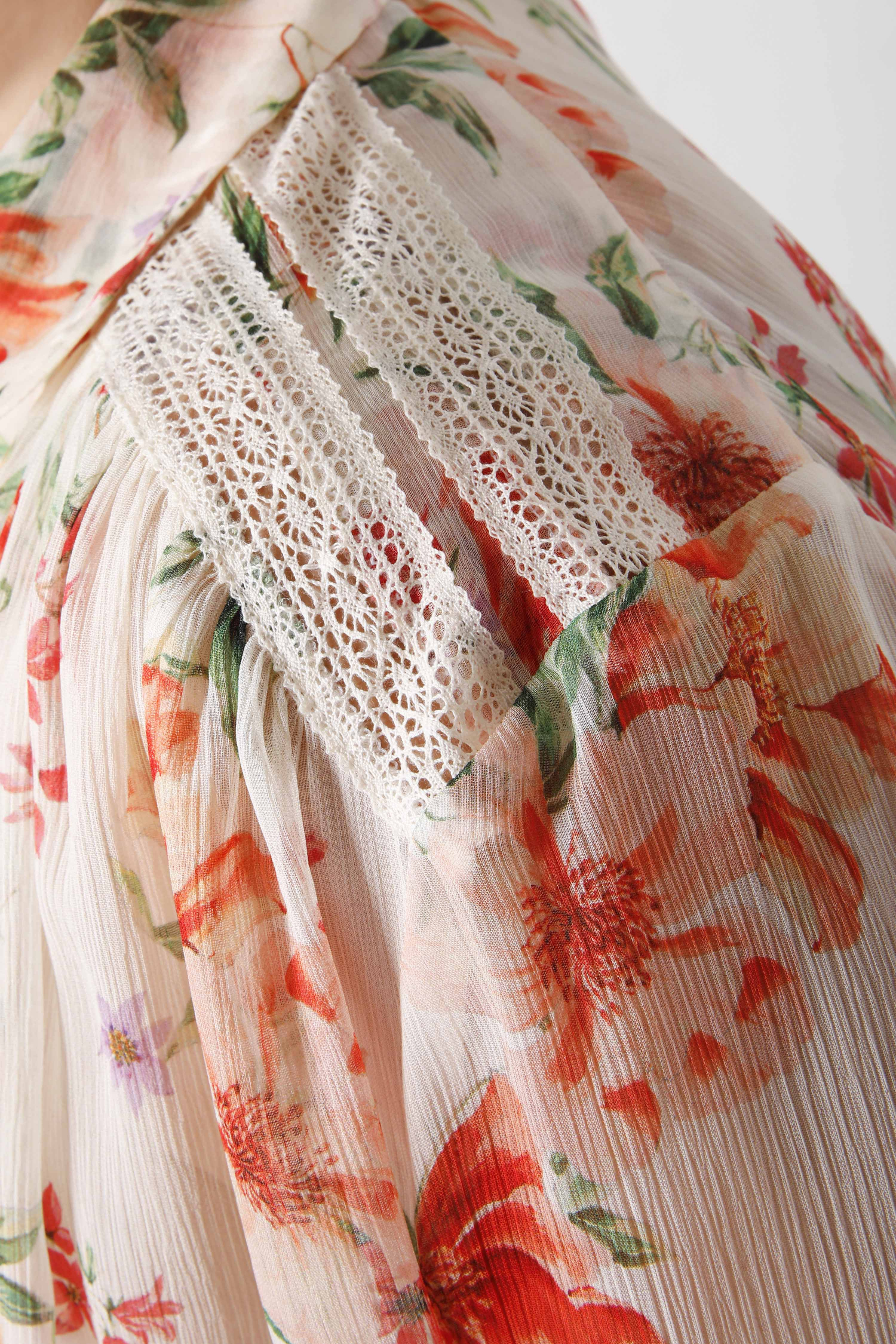 Chemise en mousseline de viscose imprimé et son top