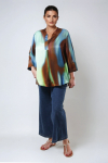 Blouse en imprimé avec effet de base.