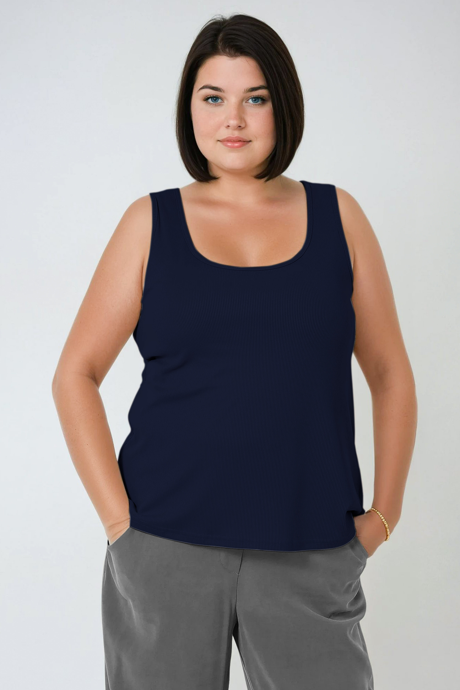 Plain knit top