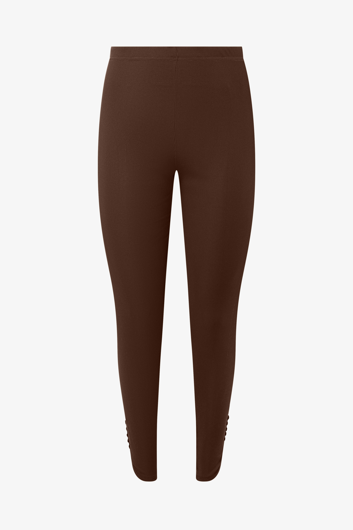 Plain knit leggings with row of buttons