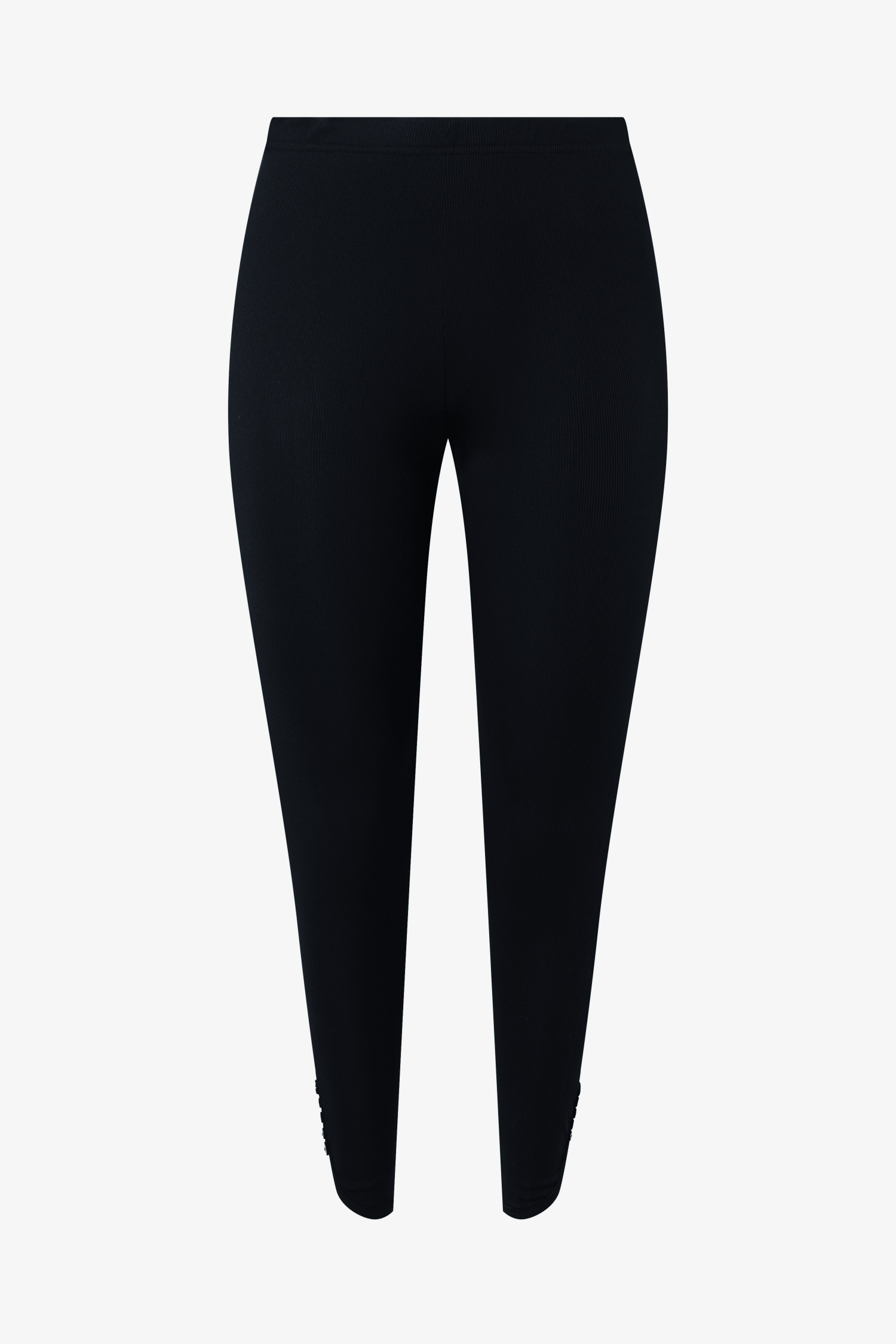 Plain knit leggings with row of buttons