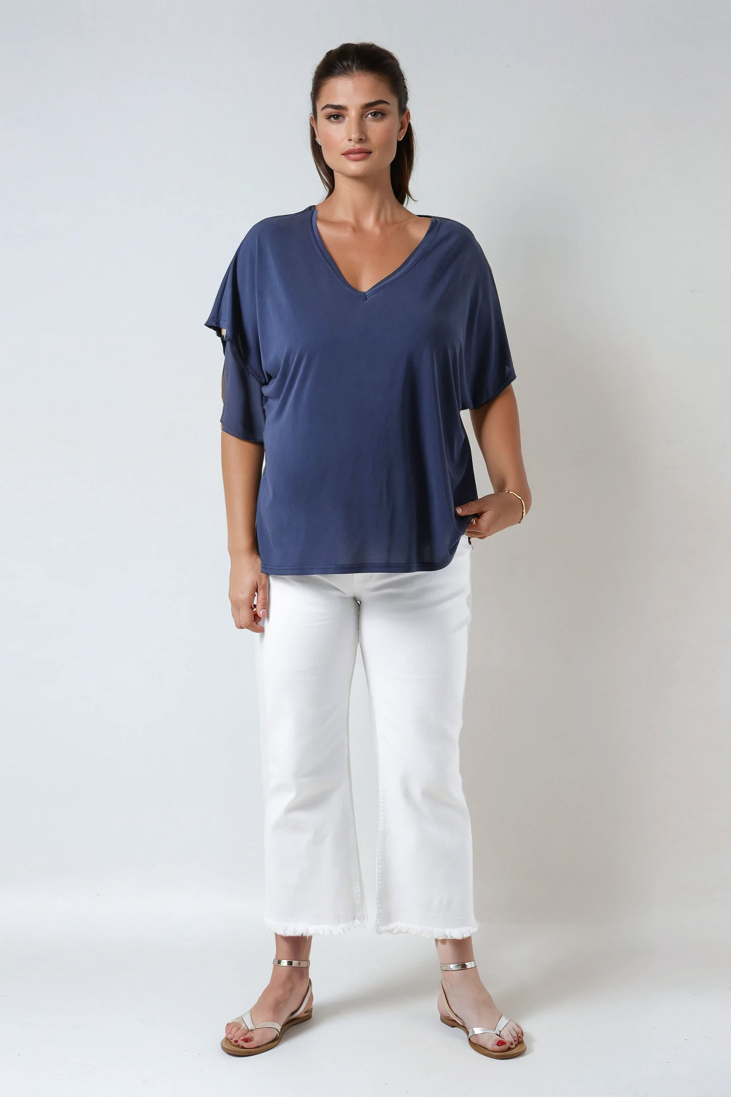 Oversized t-shirt in soft-touch modal