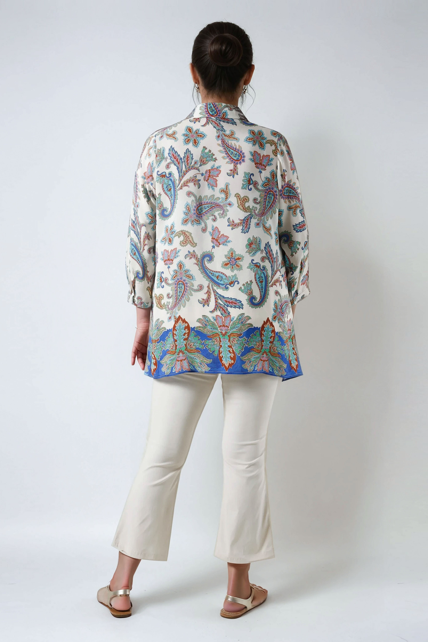 Ultra-fluid eco vero viscose crepe shirt