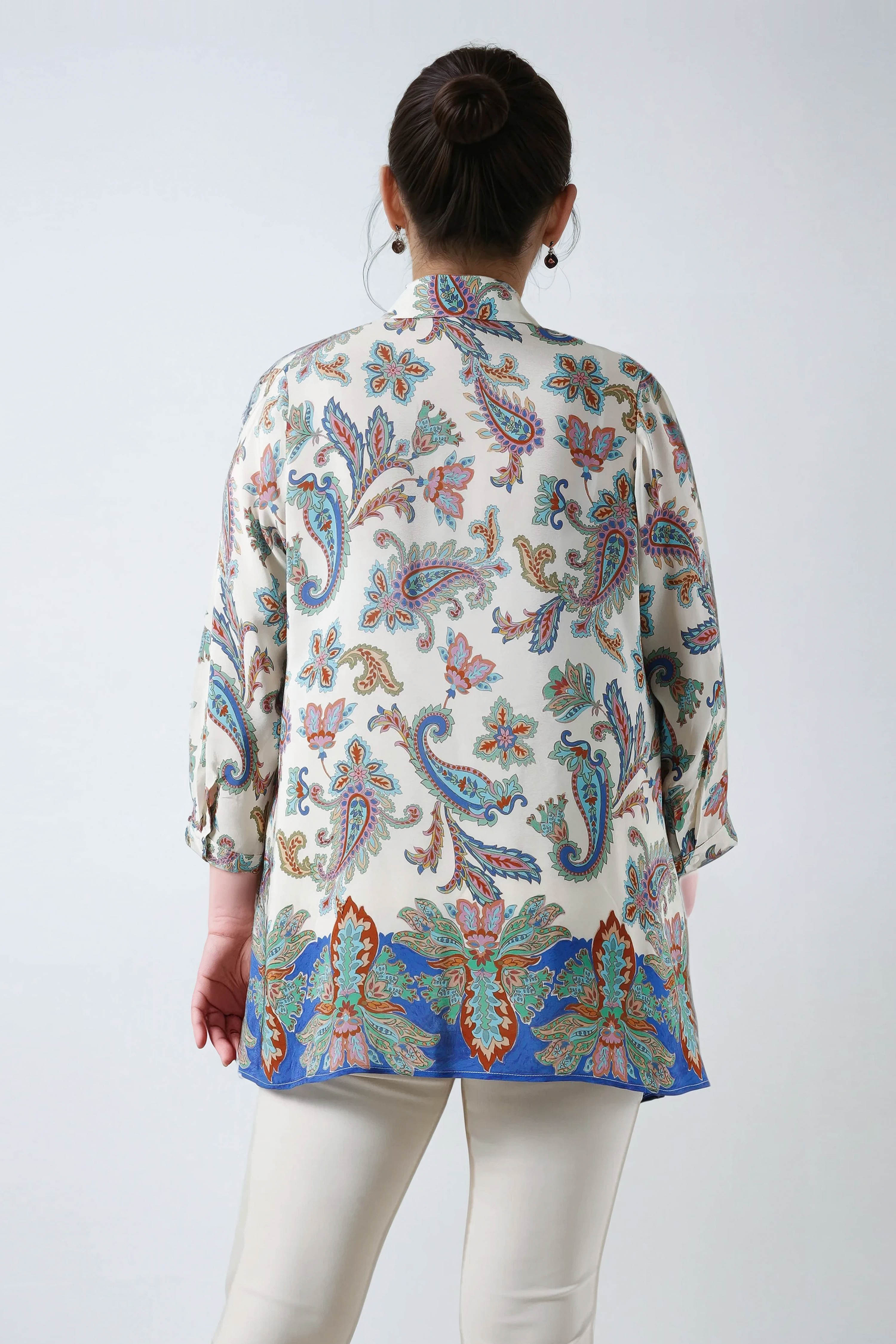 Ultra-fluid eco vero viscose crepe shirt