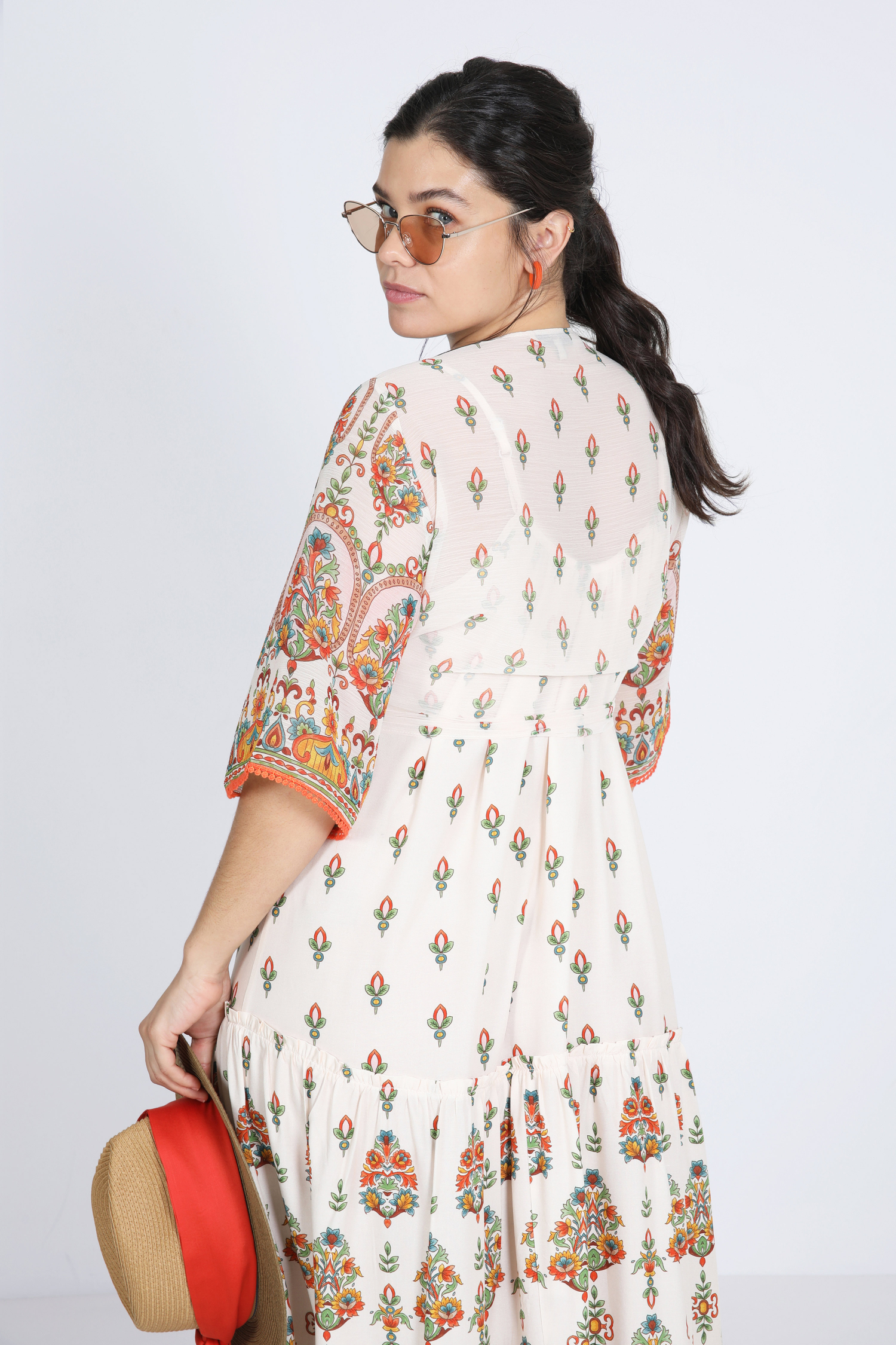 Veil bolero printed design based on