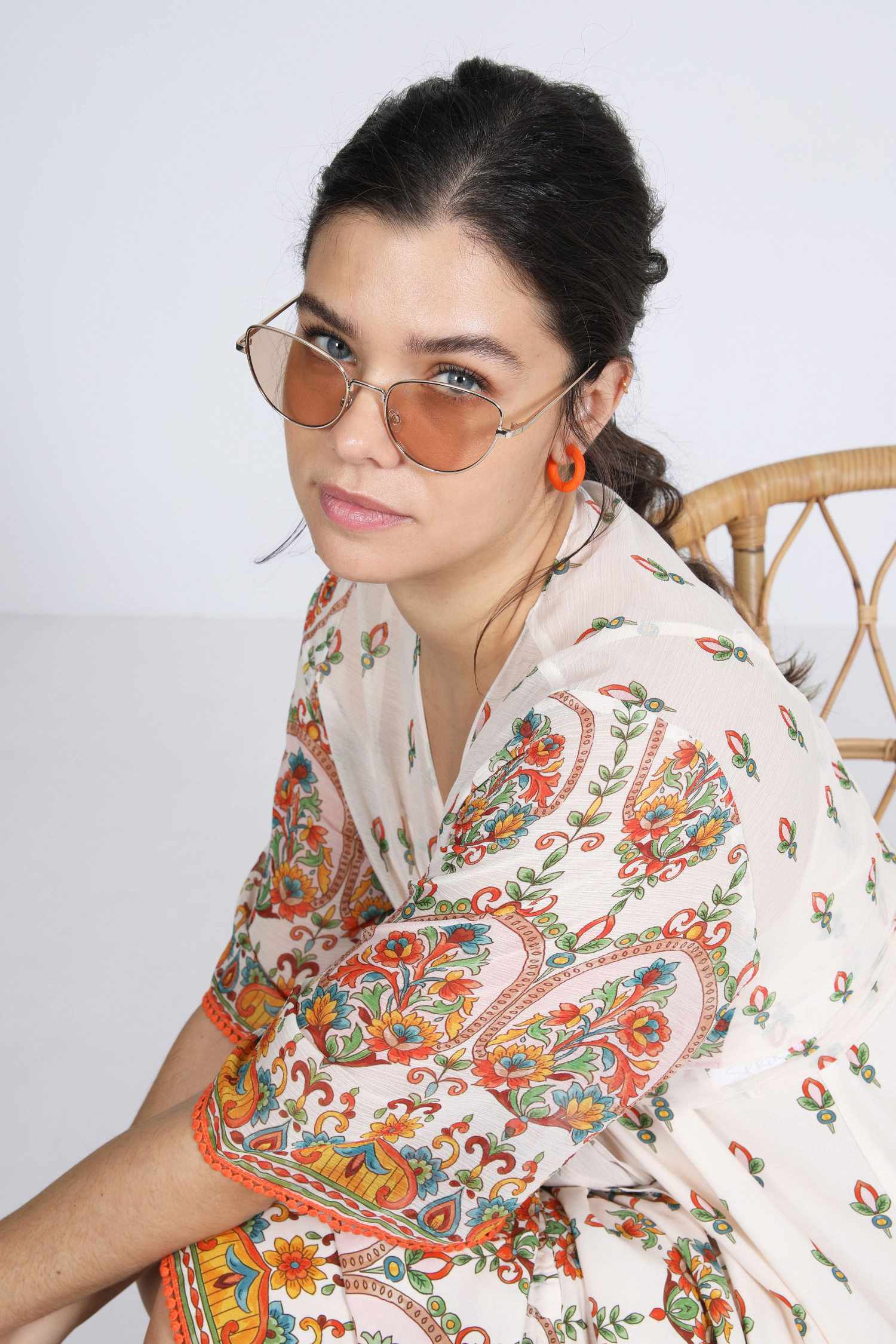 Veil bolero printed design based on