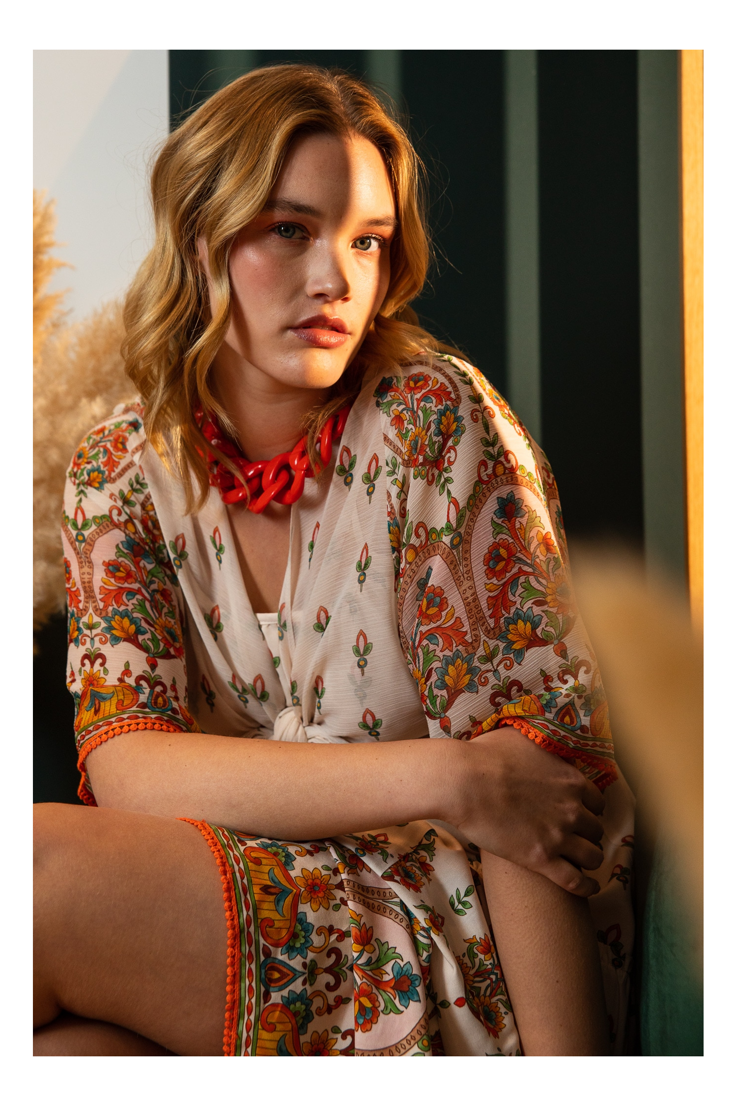 Veil bolero printed design based on