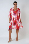 Tunic in fluid viscose twill print upper 