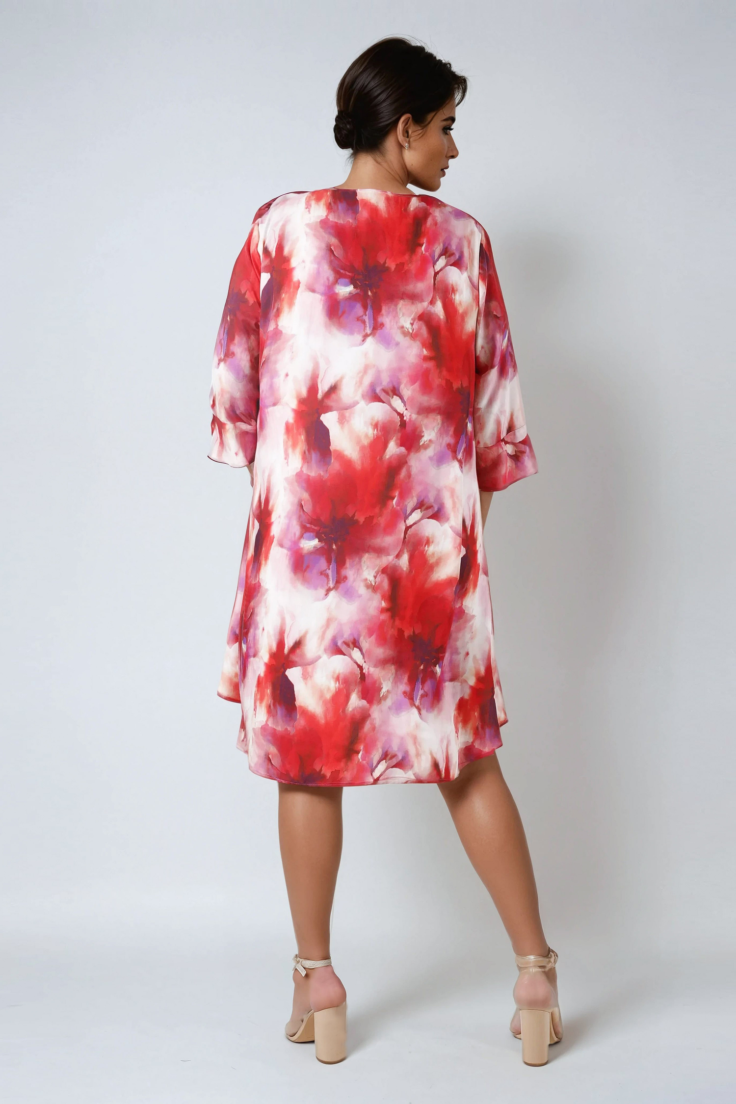 Tunic in fluid viscose twill print upper 
