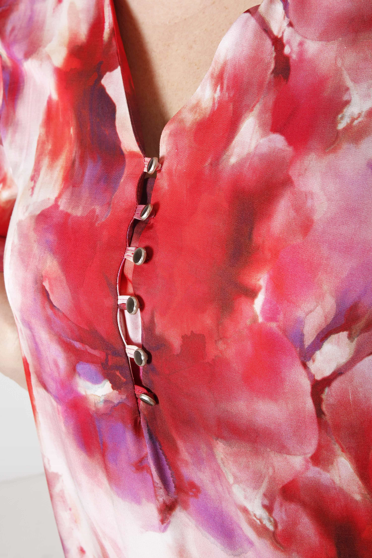 Tunic in fluid viscose twill print upper 