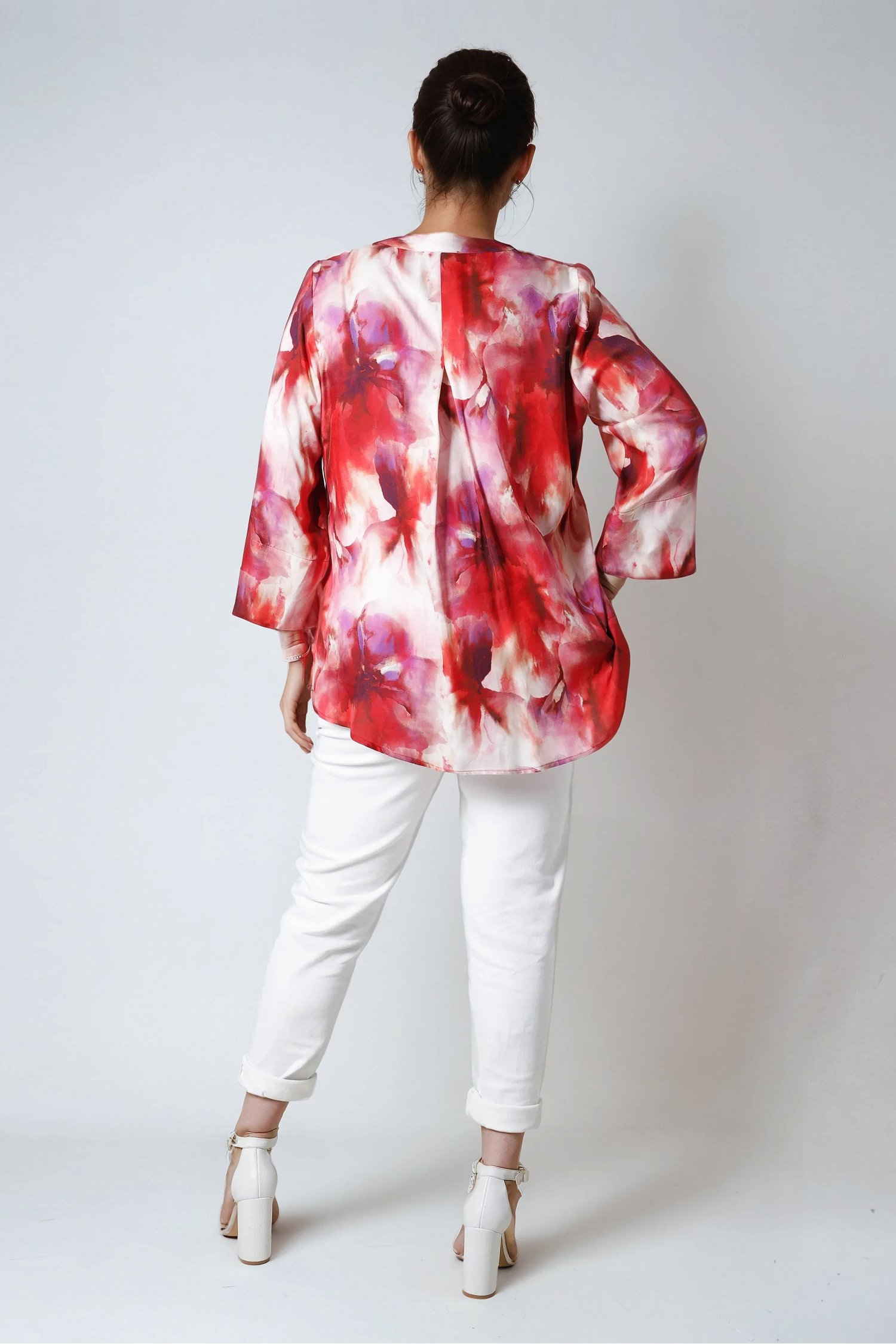 Blouse imprimé en crépe viscose ultra  fluide 