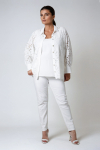 Lace shirt and viscose crepe tank top 