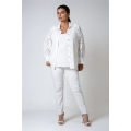 Lace shirt and viscose crepe tank top 